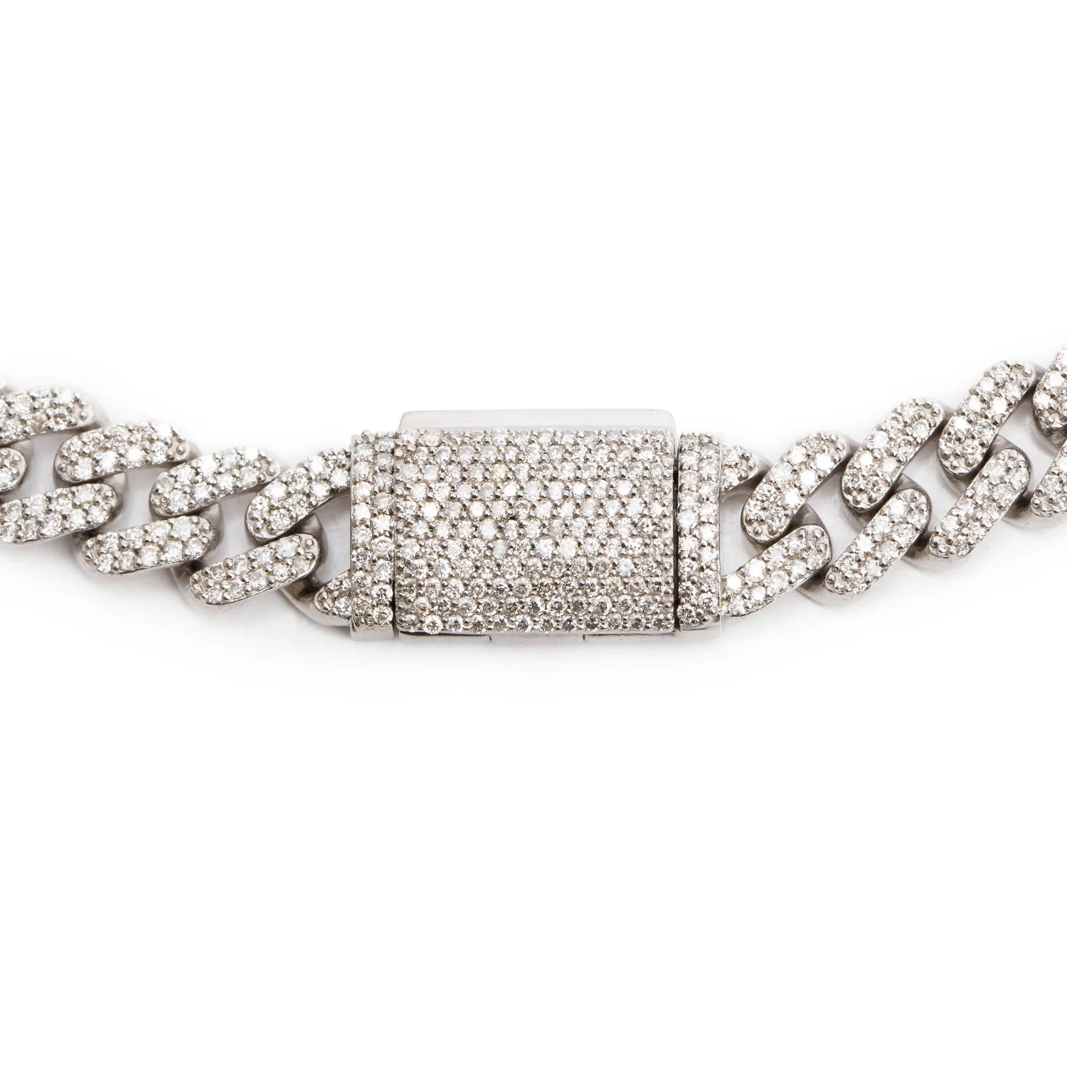 10k White Gold 10.19 tcw. Diamond Cuban Link Necklace - Image 3