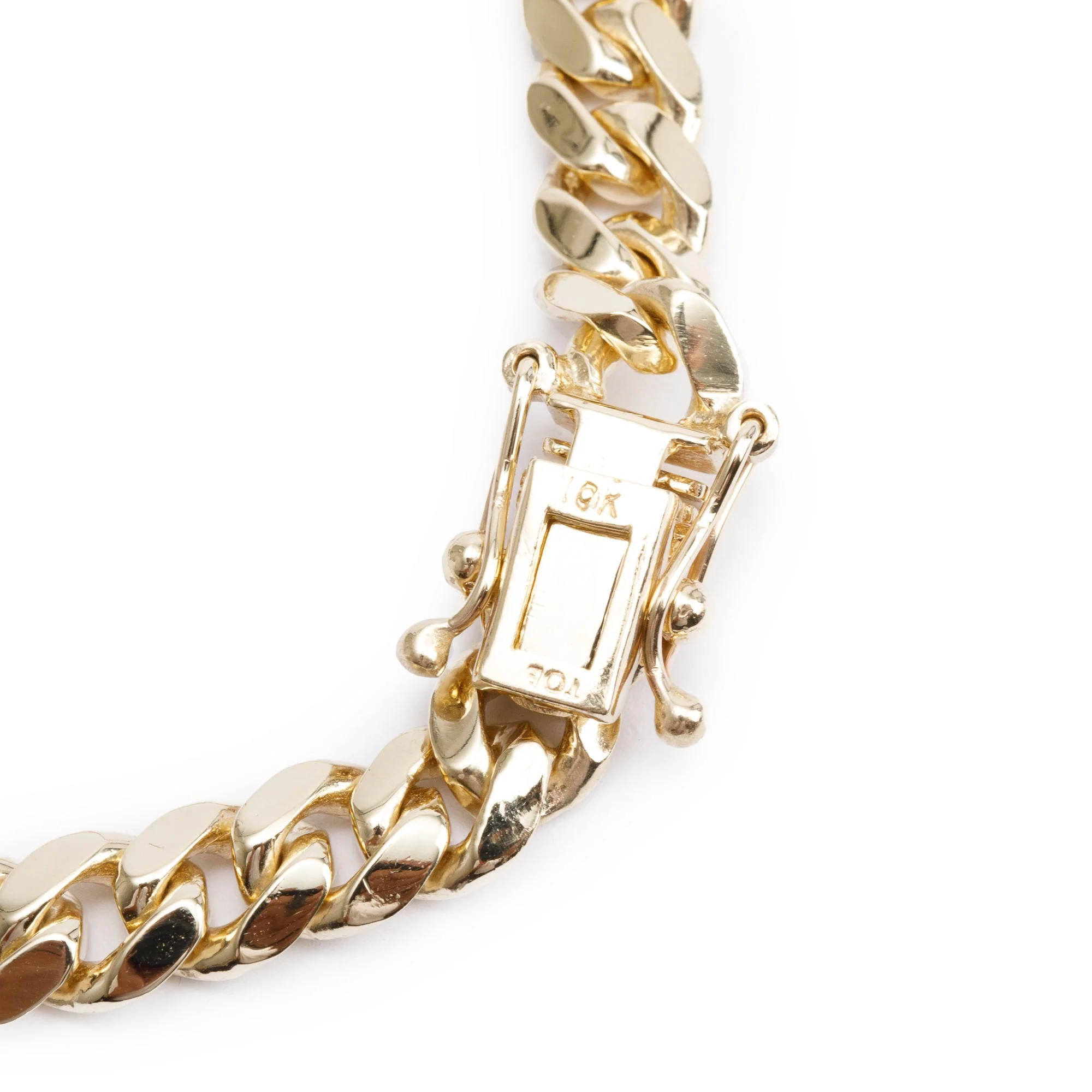 10k Yellow Gold 2.10 tcw. Diamond Cuban Link Bracelet - Image 4