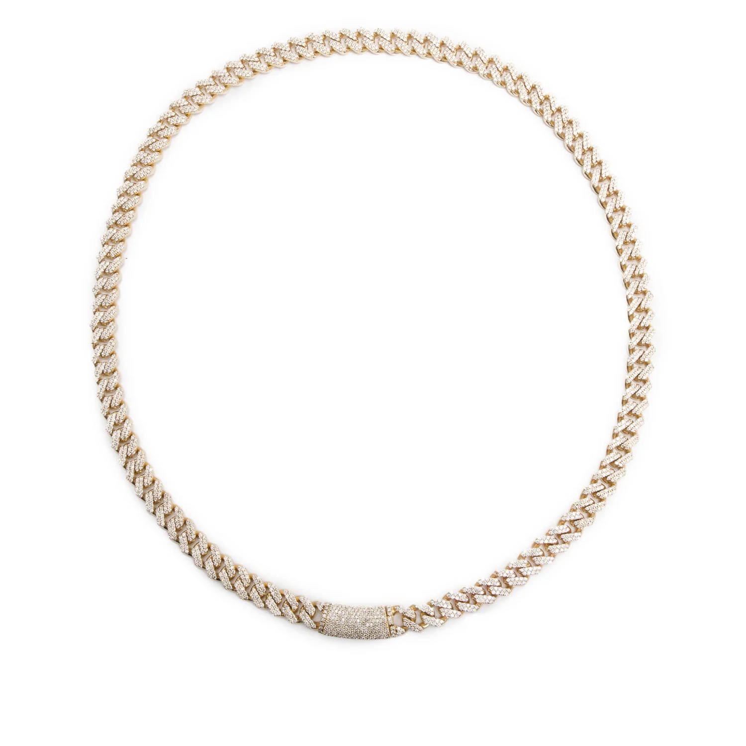 10k Yellow Gold 22.07 tcw. Diamond Cuban Link Necklace