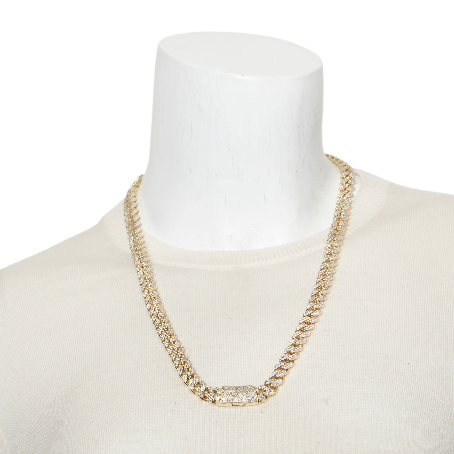 10k Yellow Gold 22.07 tcw. Diamond Cuban Link Necklace - Image 2