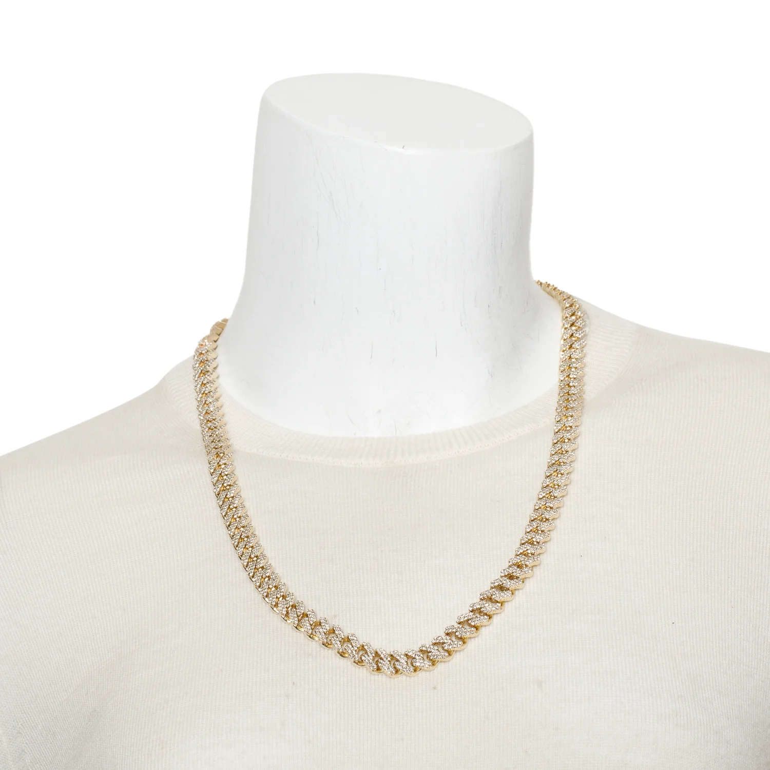 10k Yellow Gold 22.07 tcw. Diamond Cuban Link Necklace - Image 4