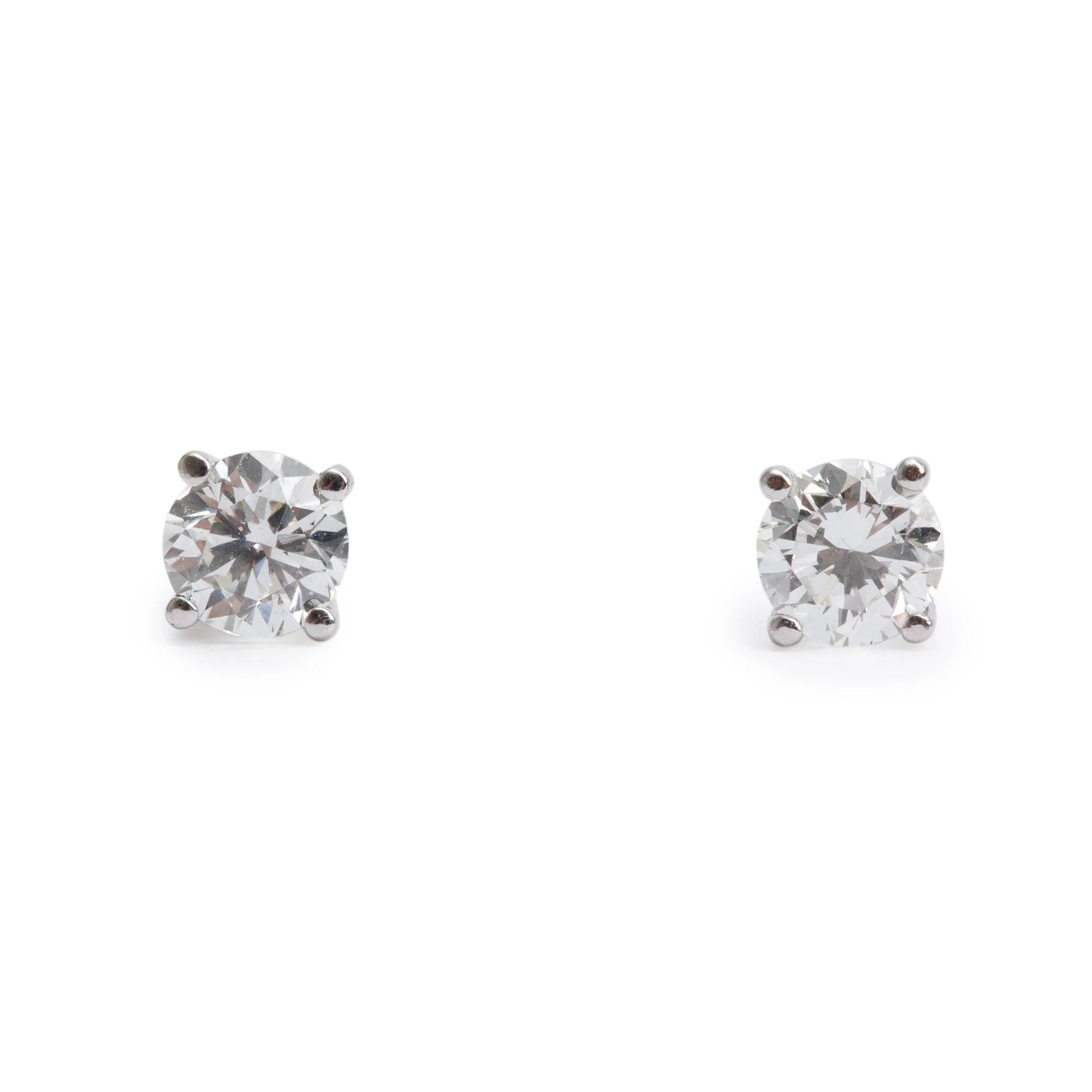 14k White Gold 0.44 tcw. Diamond Stud Earrings