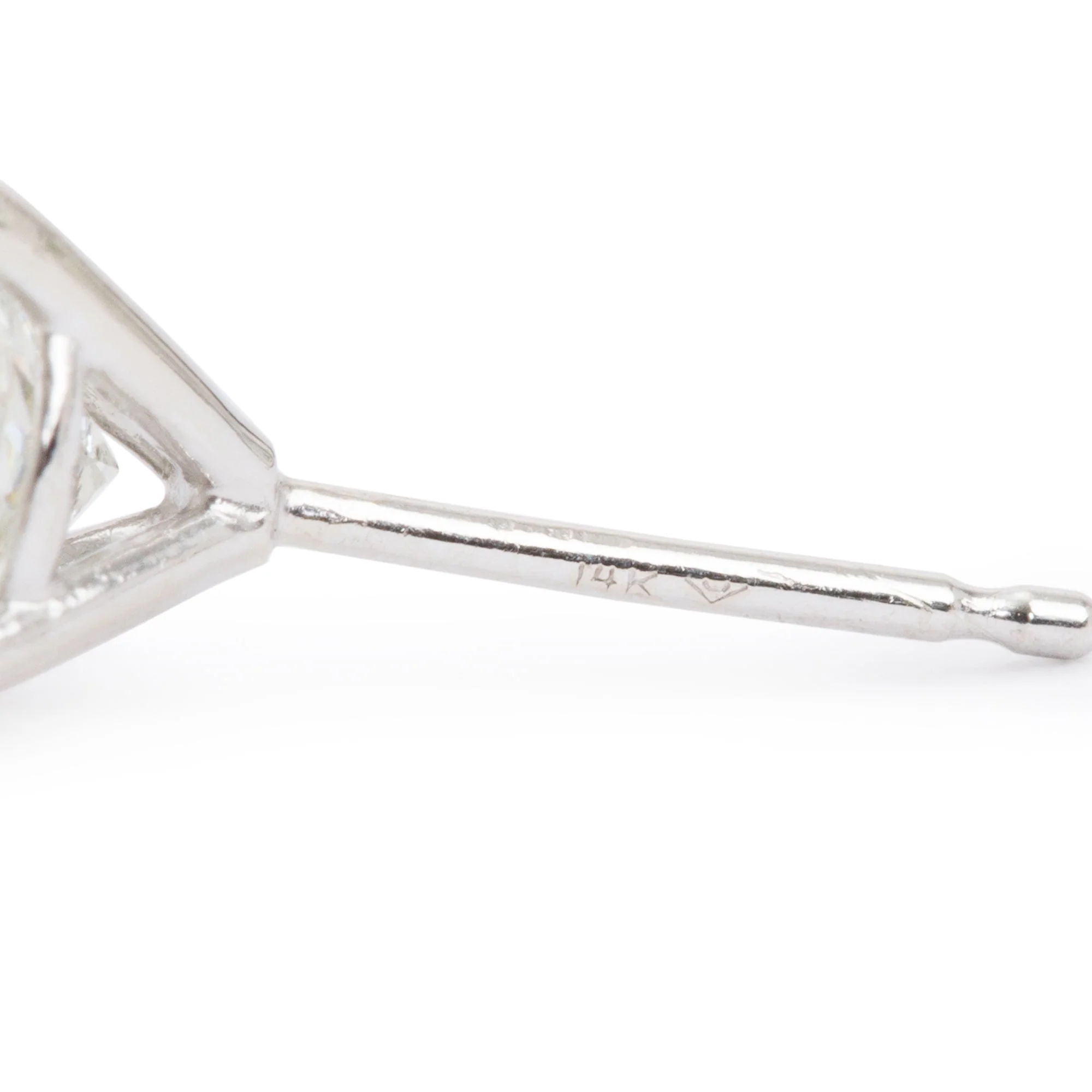 14k White Gold 2.24 tcw. Diamond Stud Earrings - Image 3