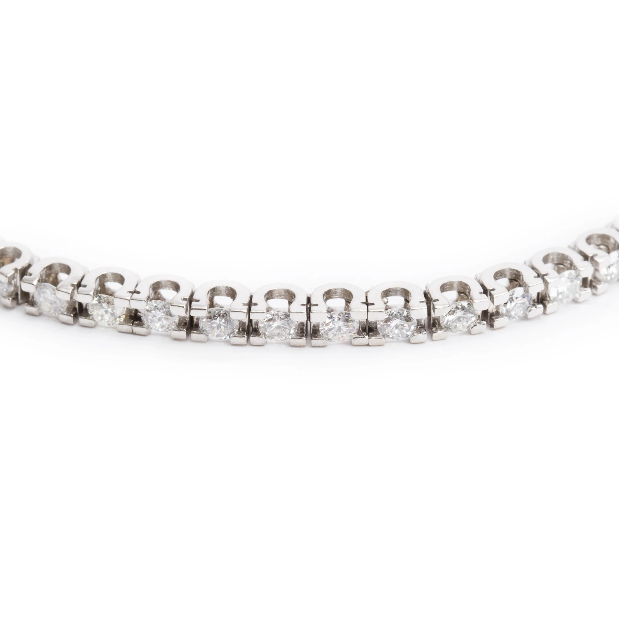 14k White Gold 2.83 tcw. Diamond Tennis Bracelet - Image 2