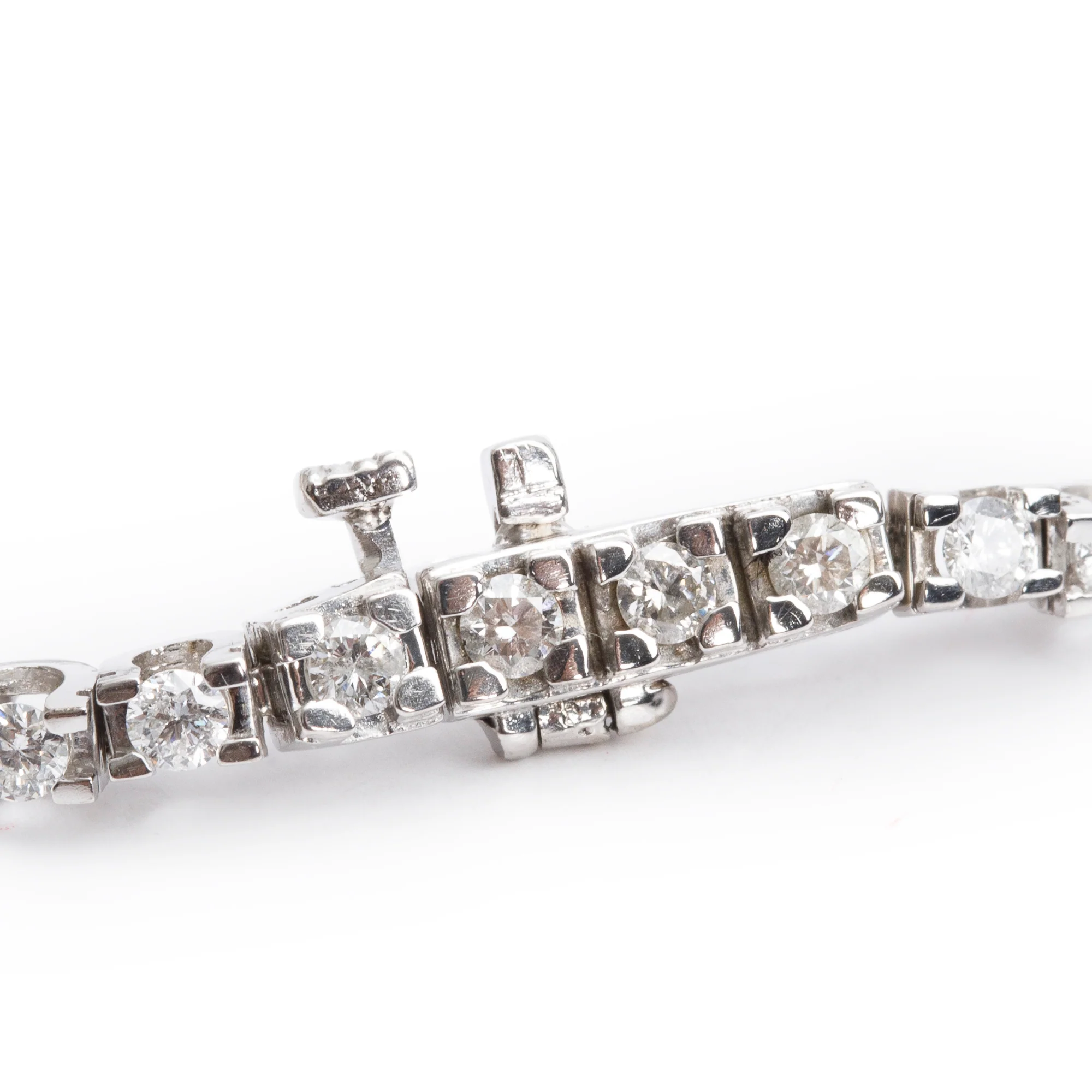 14k White Gold 2.83 tcw. Diamond Tennis Bracelet - Image 3