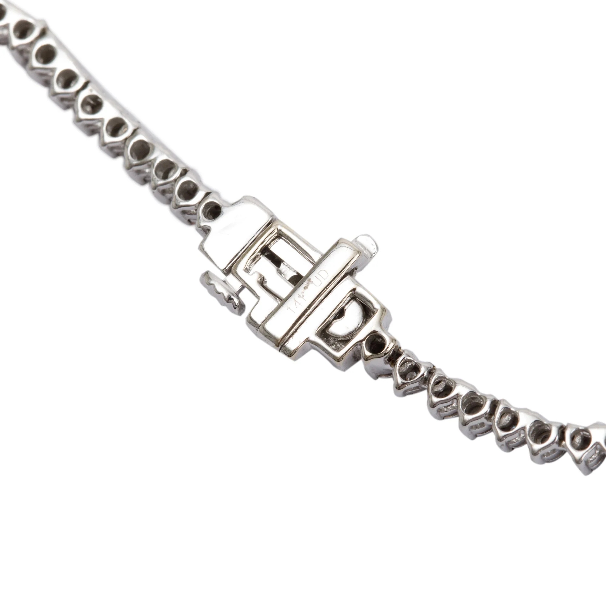 14k White Gold 4.32 tcw. Diamond Tennis Necklace - Image 5