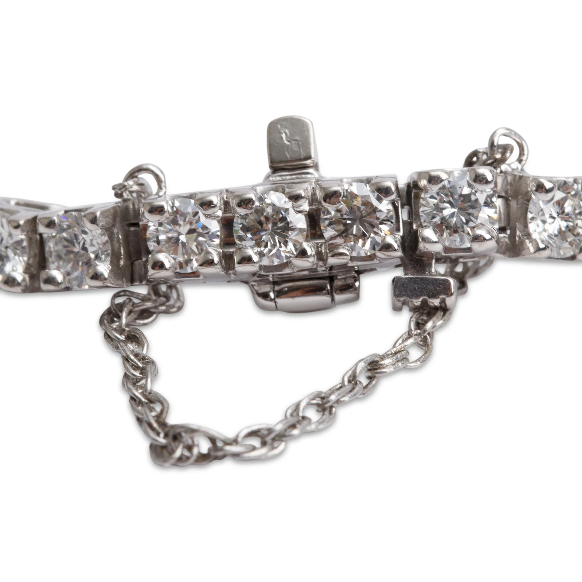 14k White Gold 6.23 tcw. Diamond Tennis Bracelet - Image 4