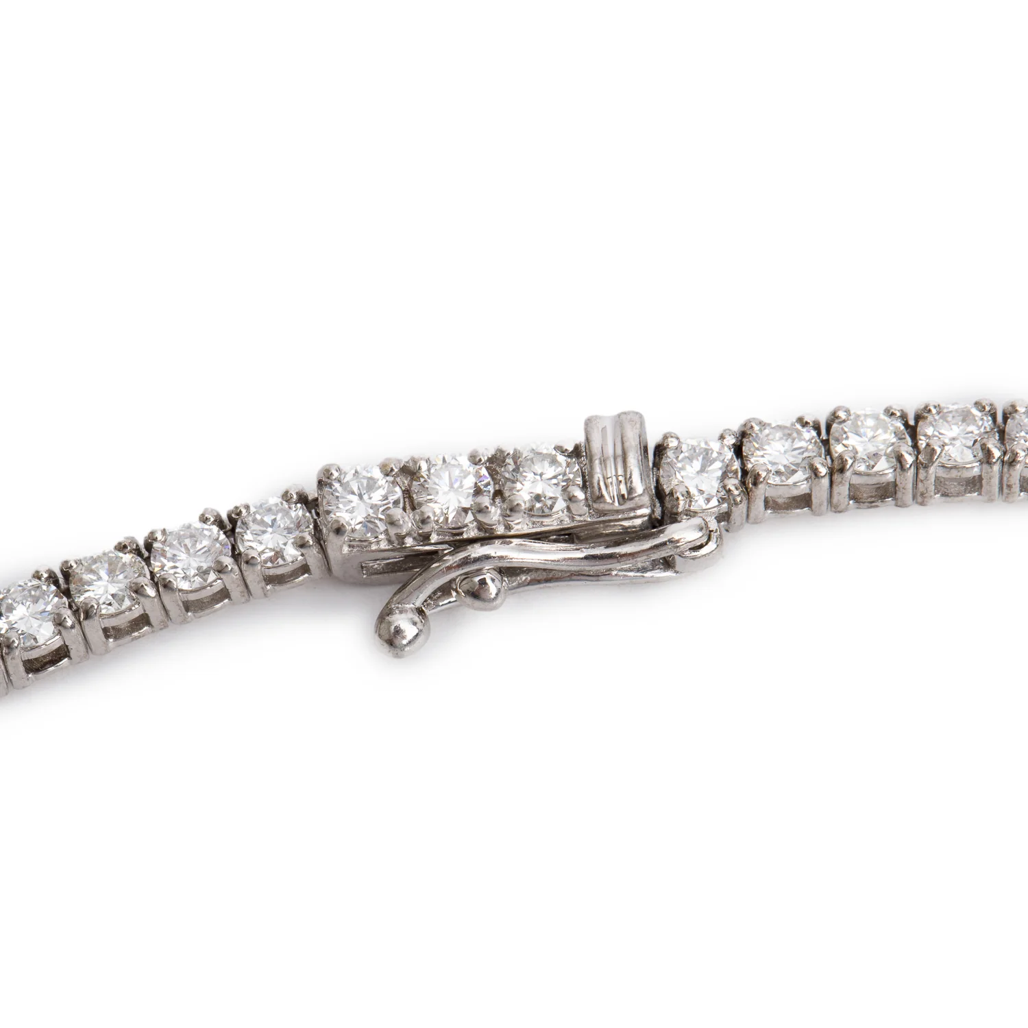 14k White Gold 9.14 tcw. Diamond Tennis Necklace - Image 2
