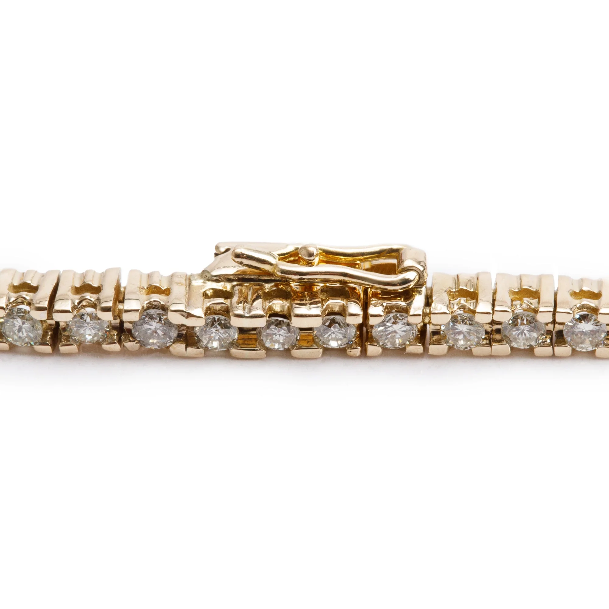 14k Yellow Gold 1.58 tcw. Diamond Tennis Bracelet - Image 3