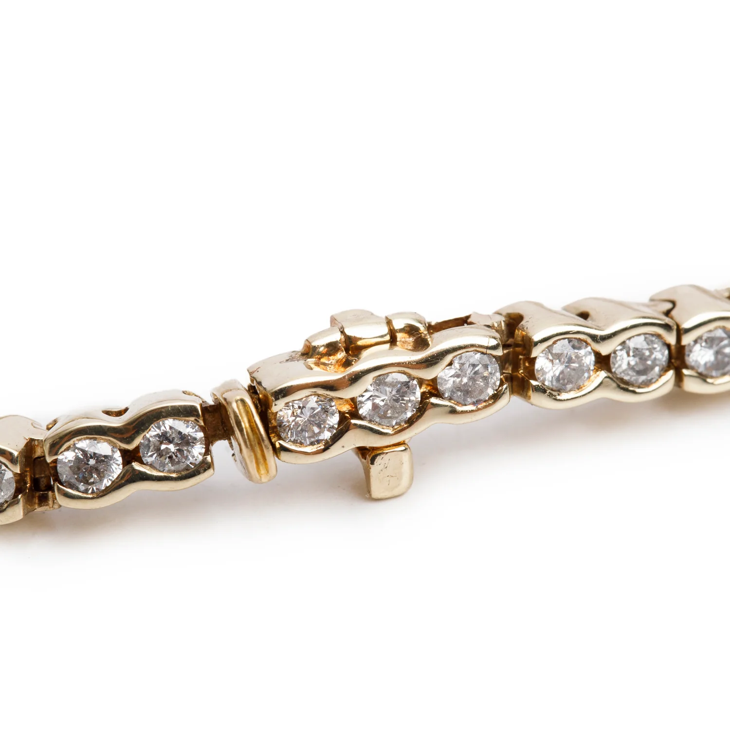 14k Yellow Gold 3.00 tcw. Diamond Tennis Bracelet - Image 3