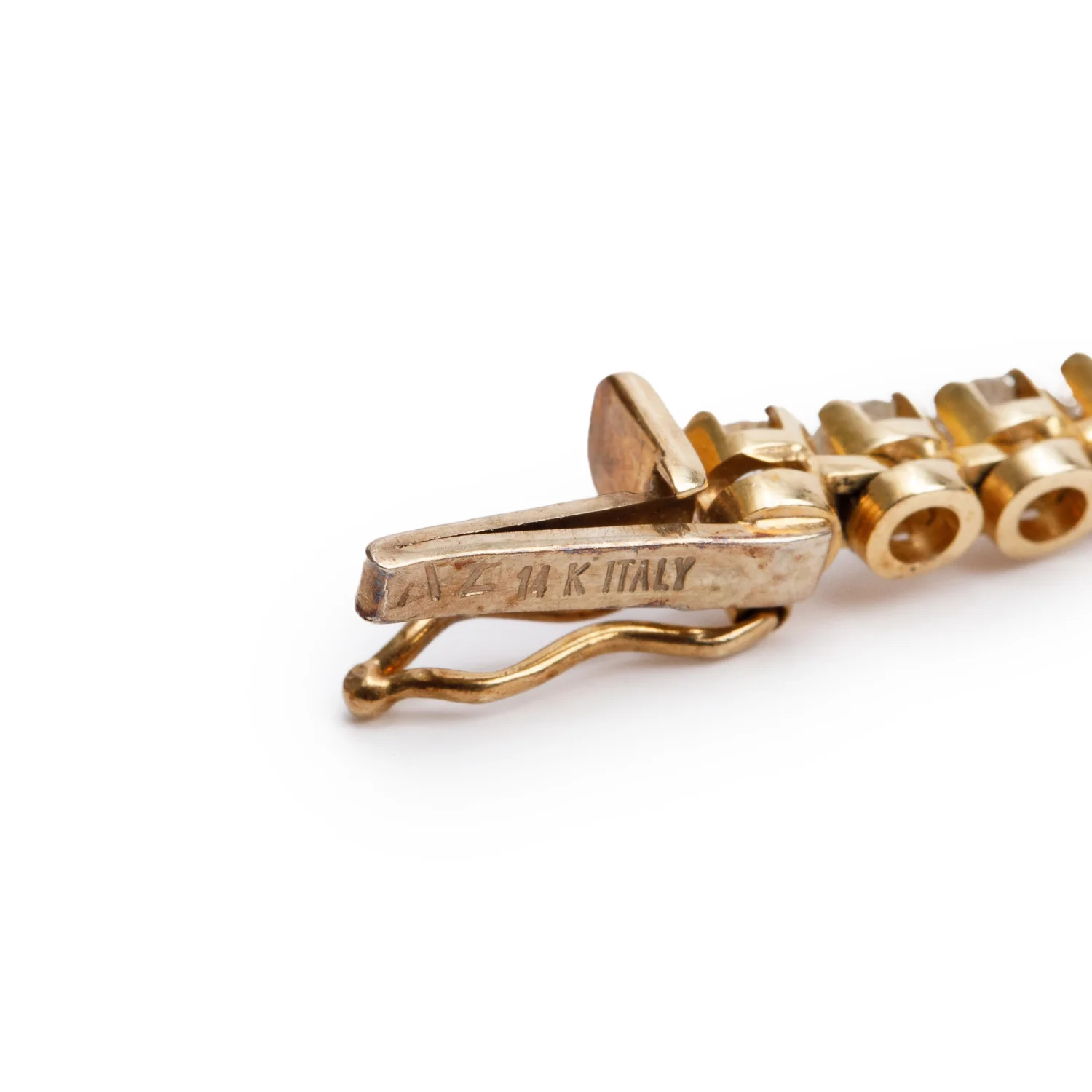 14k Yellow Gold 3.22 tcw. Diamond Tennis Bracelet - Image 3