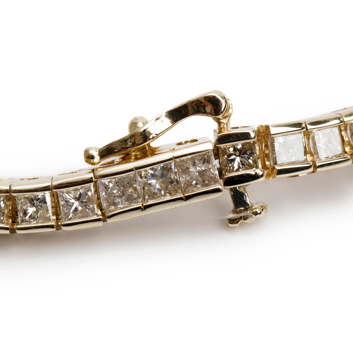 14k Yellow Gold 3.87 tcw. Diamond Tennis Bracelet - Image 2