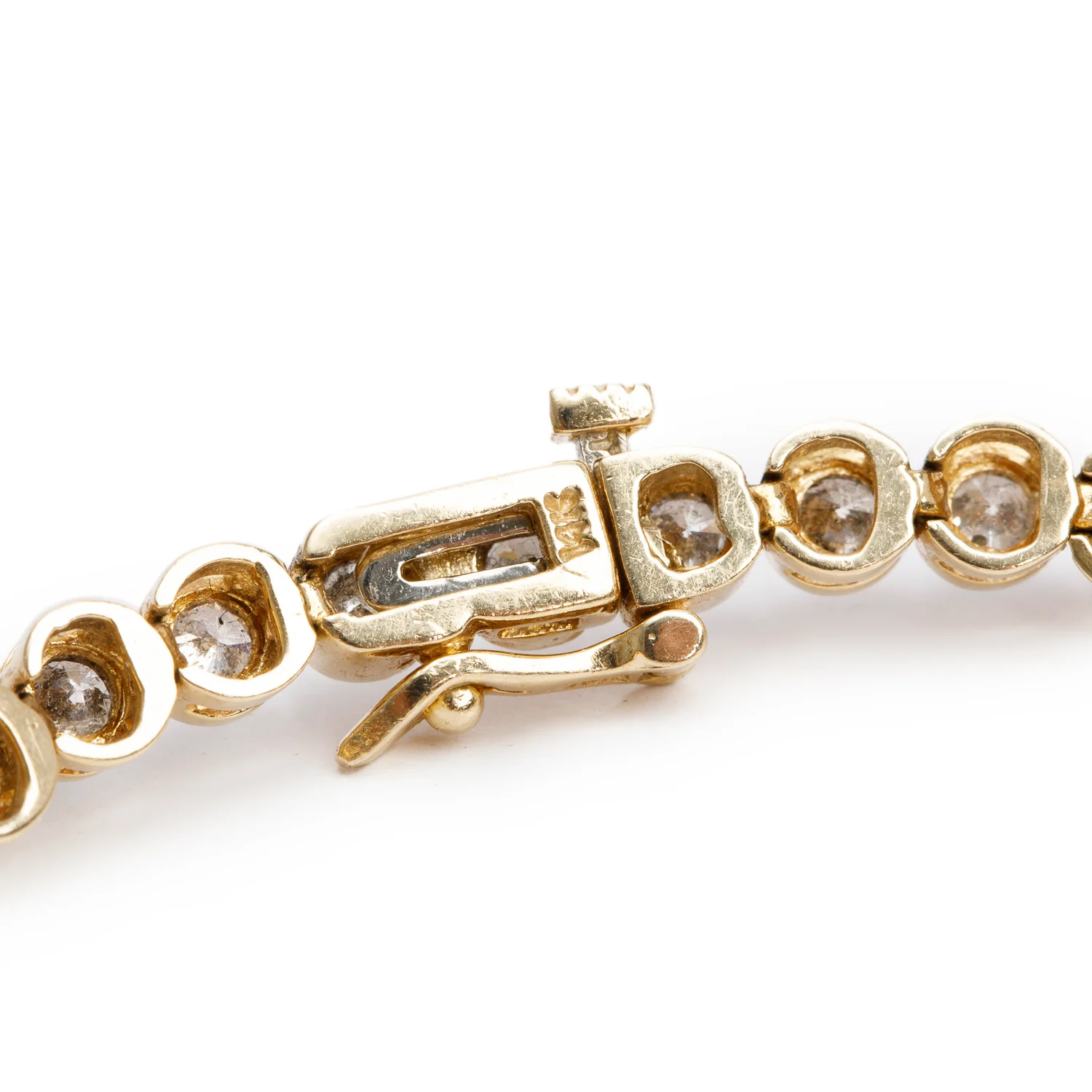 14k Yellow Gold 4.00 tcw. Diamond Tennis Bracelet - Image 2
