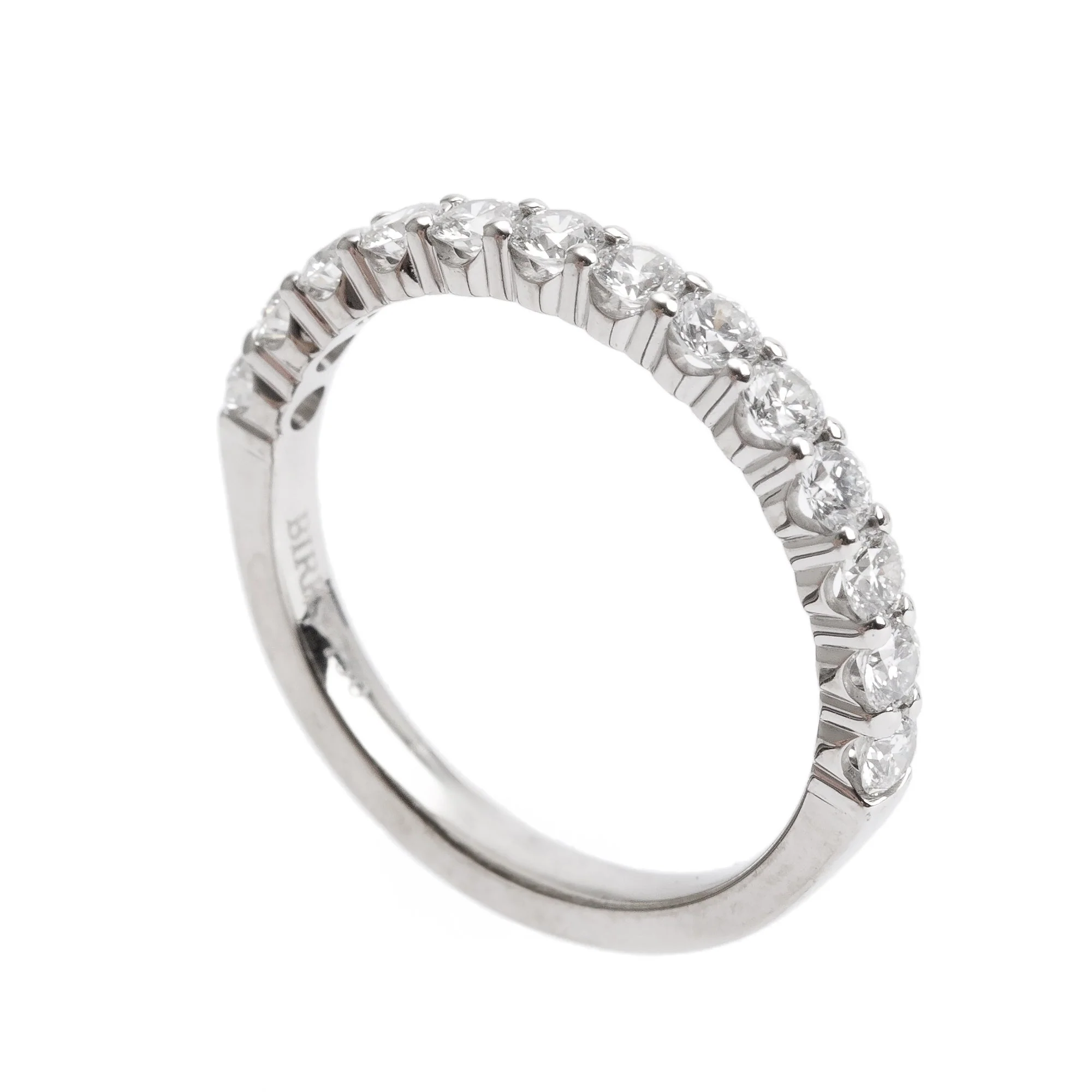 18k White Gold 0.65 tcw. Diamond Half-Eternity Band Ring, Size 5.75 - Image 2