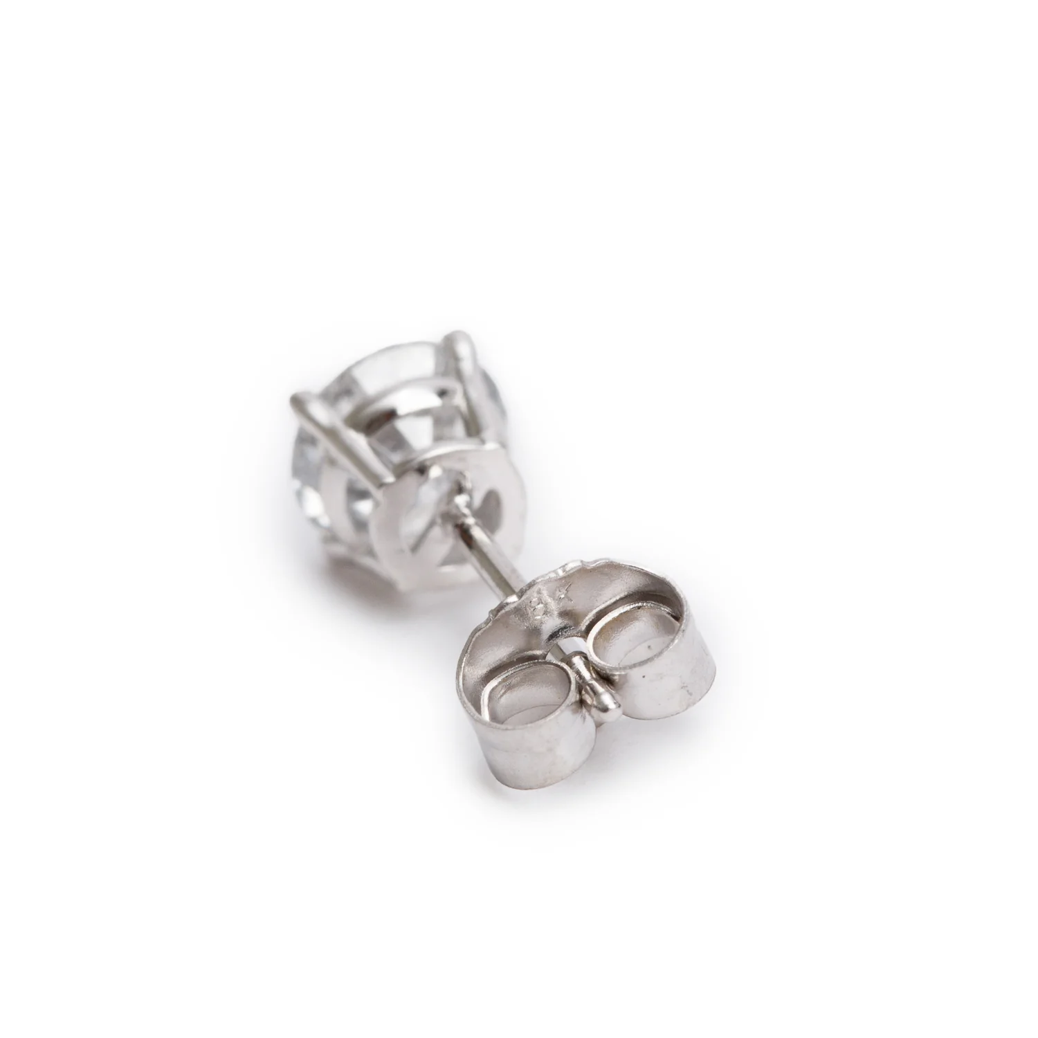 18k White Gold 1.05 tcw. Diamond Stud Earrings - Image 3