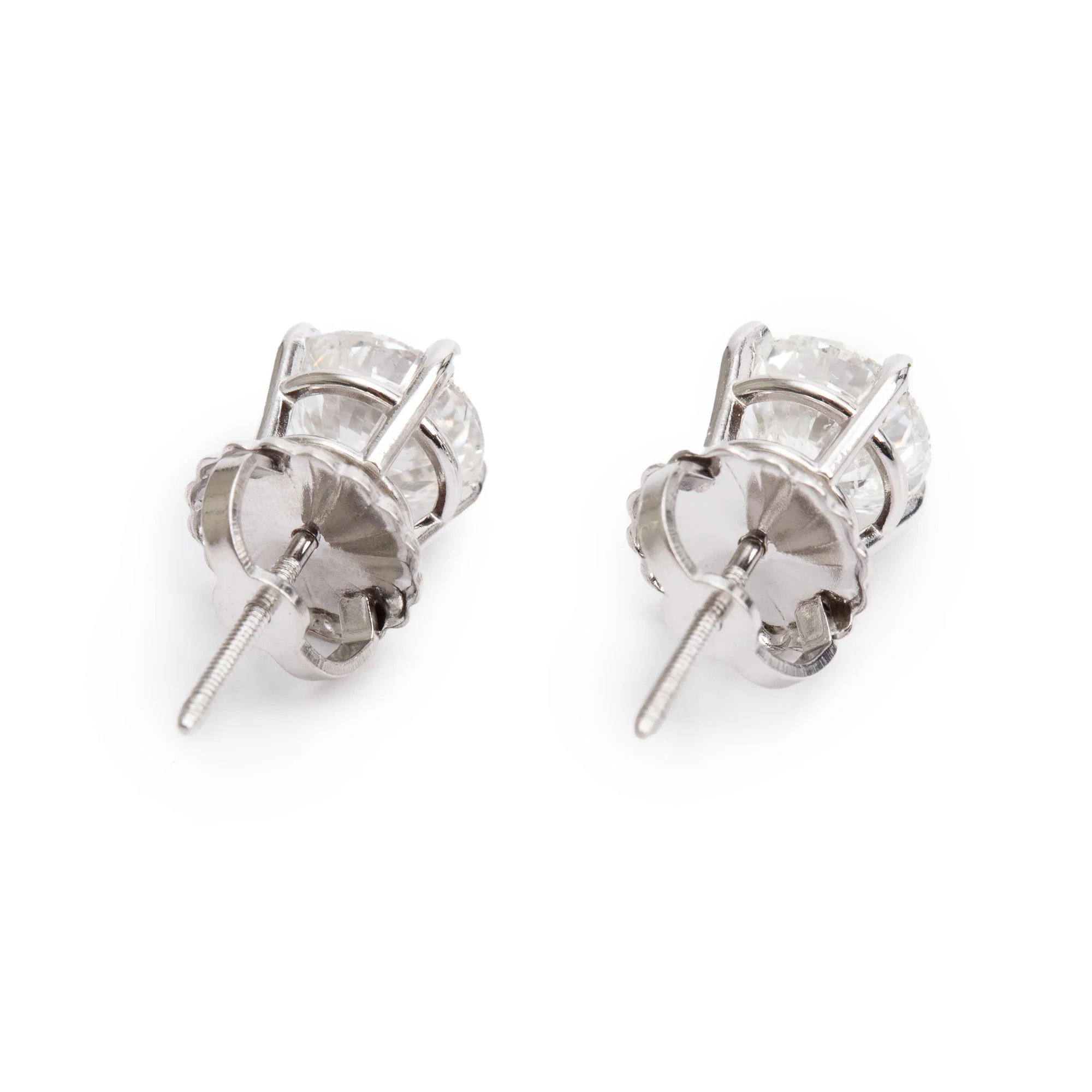 18k White Gold 2.01 tcw. Diamond Stud Earrings - Image 3