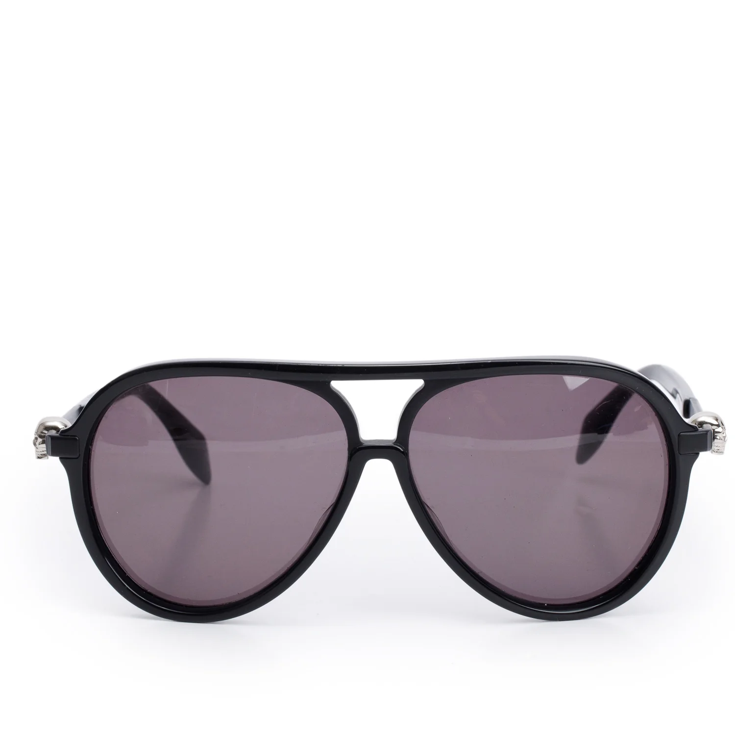 Alexander McQueen AM0020S Black Acetate Aviator Sunglasses