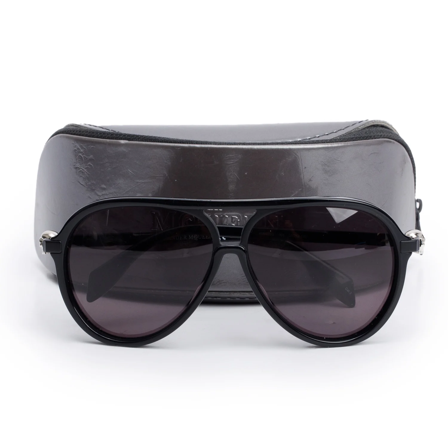 Alexander McQueen AM0020S Black Acetate Aviator Sunglasses - Image 2