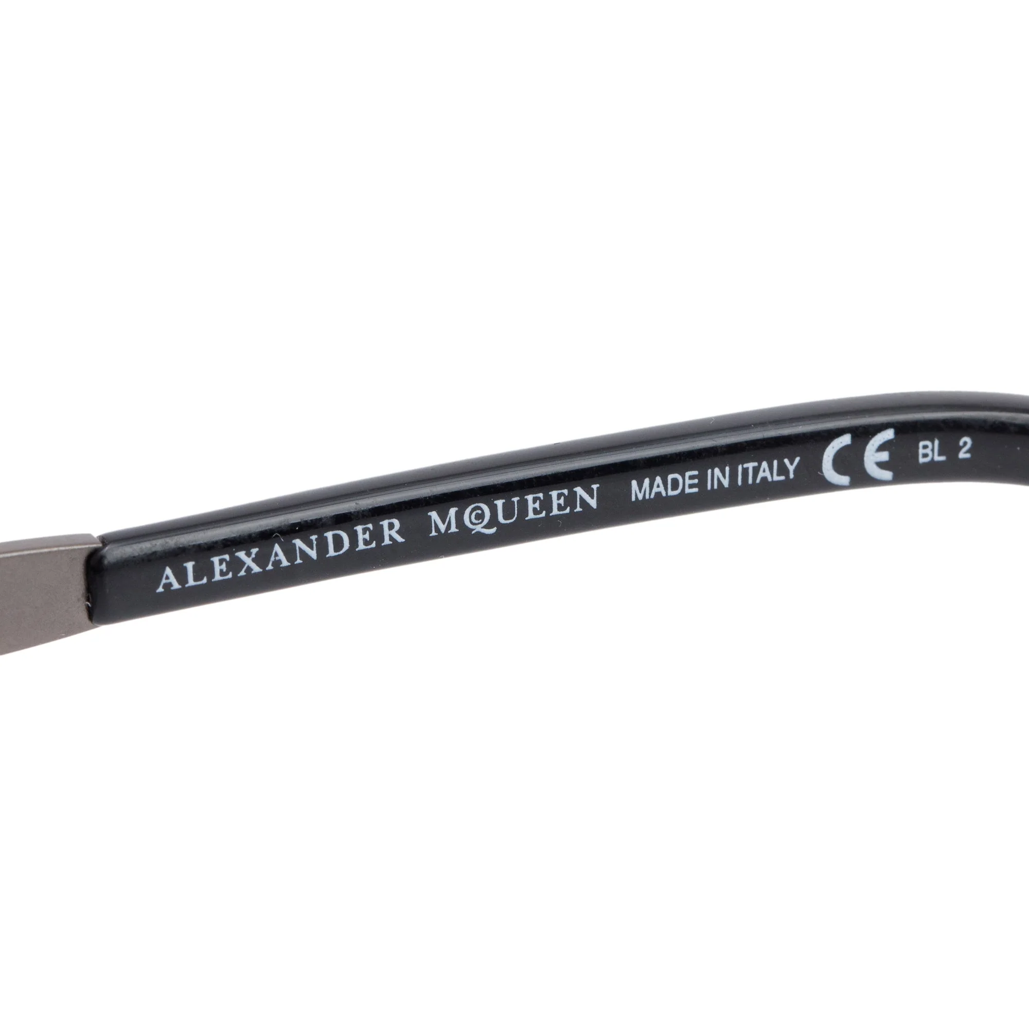 Alexander McQueen AMQ 4156/S Gun-Metal Black Acetate Aviator Gradient Sunglasses w/ Case - Image 5