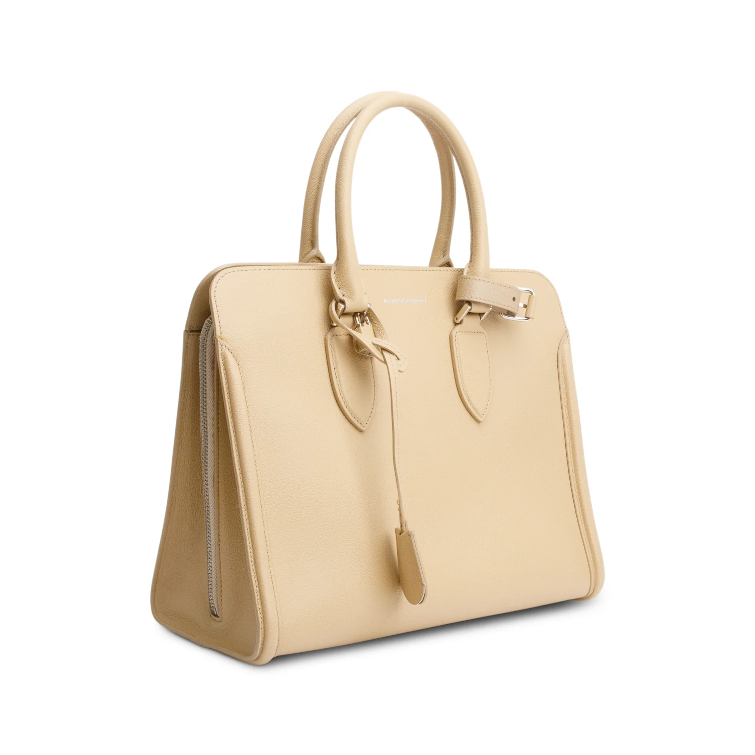 Alexander McQueen Beige Calfskin Leather Heroin Tote - Image 2