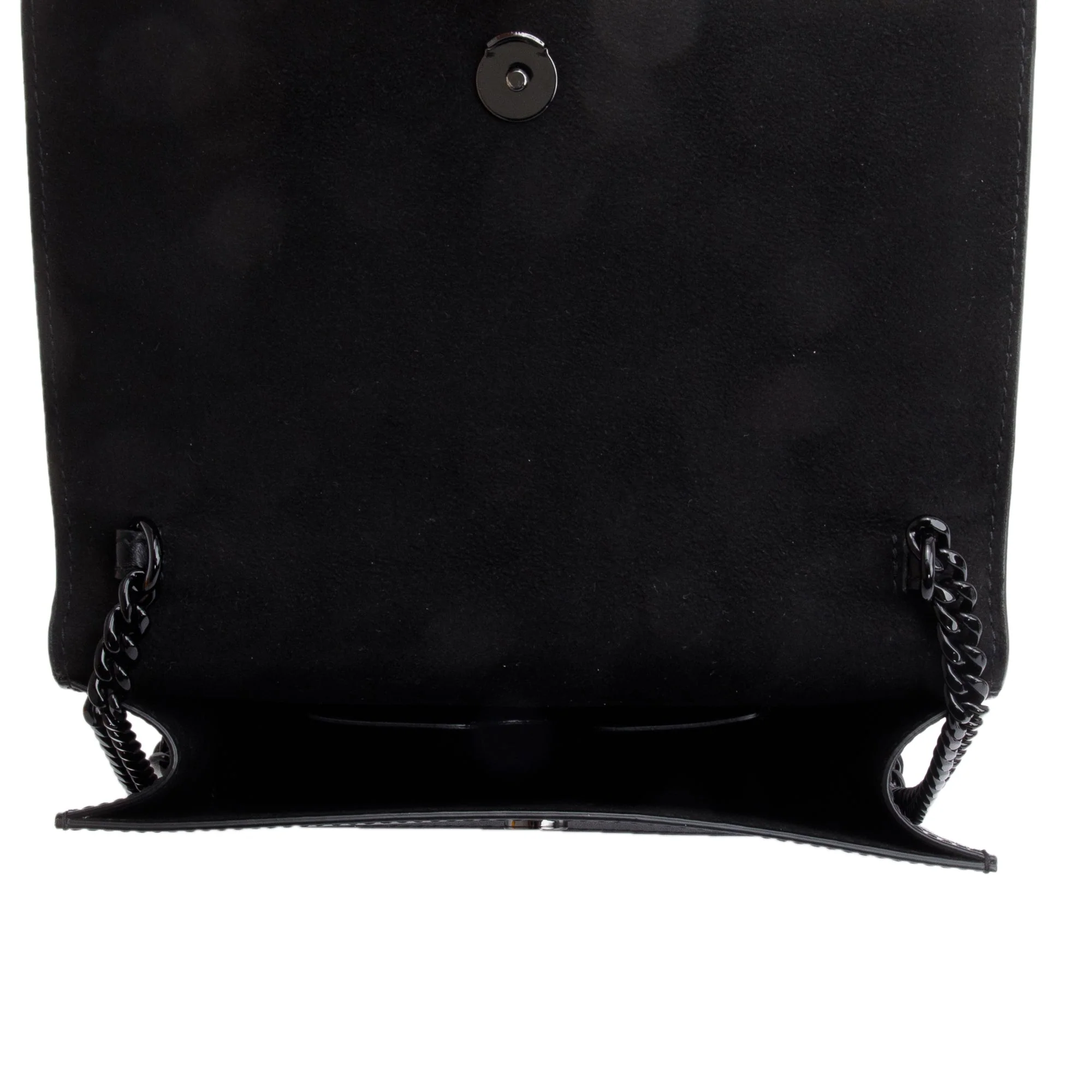 Alexander McQueen Black Calfskin Leather Small Skull Chain Bag - Image 6