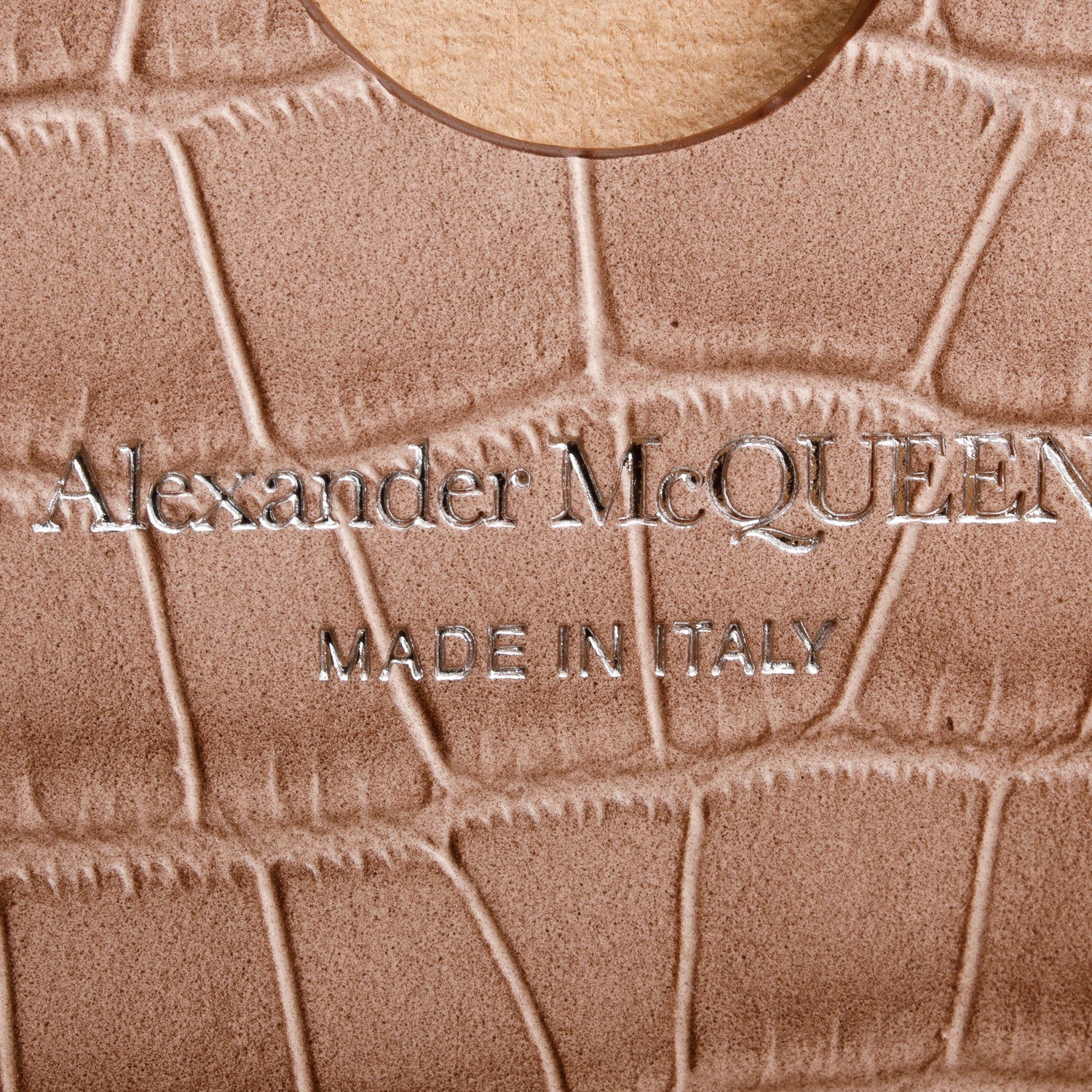 Alexander McQueen Brown Ombre Crocodile Embossed Skull Small Crossbody Bag - Image 9