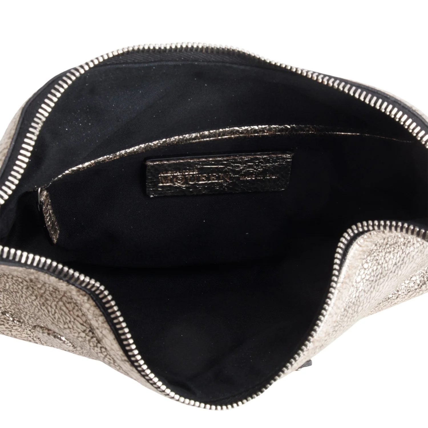Alexander McQueen Metallic Gold Calfskin De Manta Clutch - Image 6