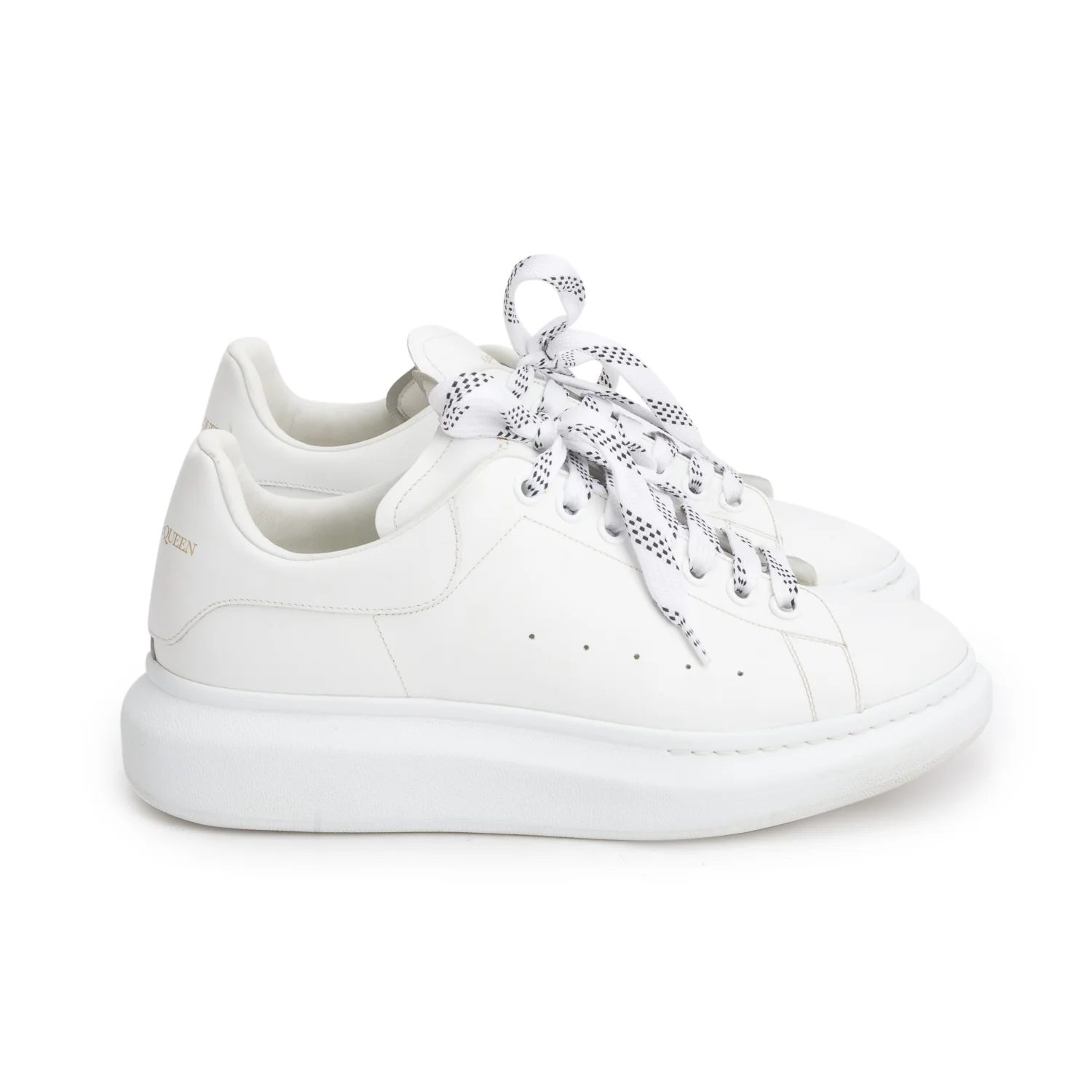 Alexander McQueen White Calfskin Leather Oversized Sneakers, Men's Size 42 w/ Box - Image 3