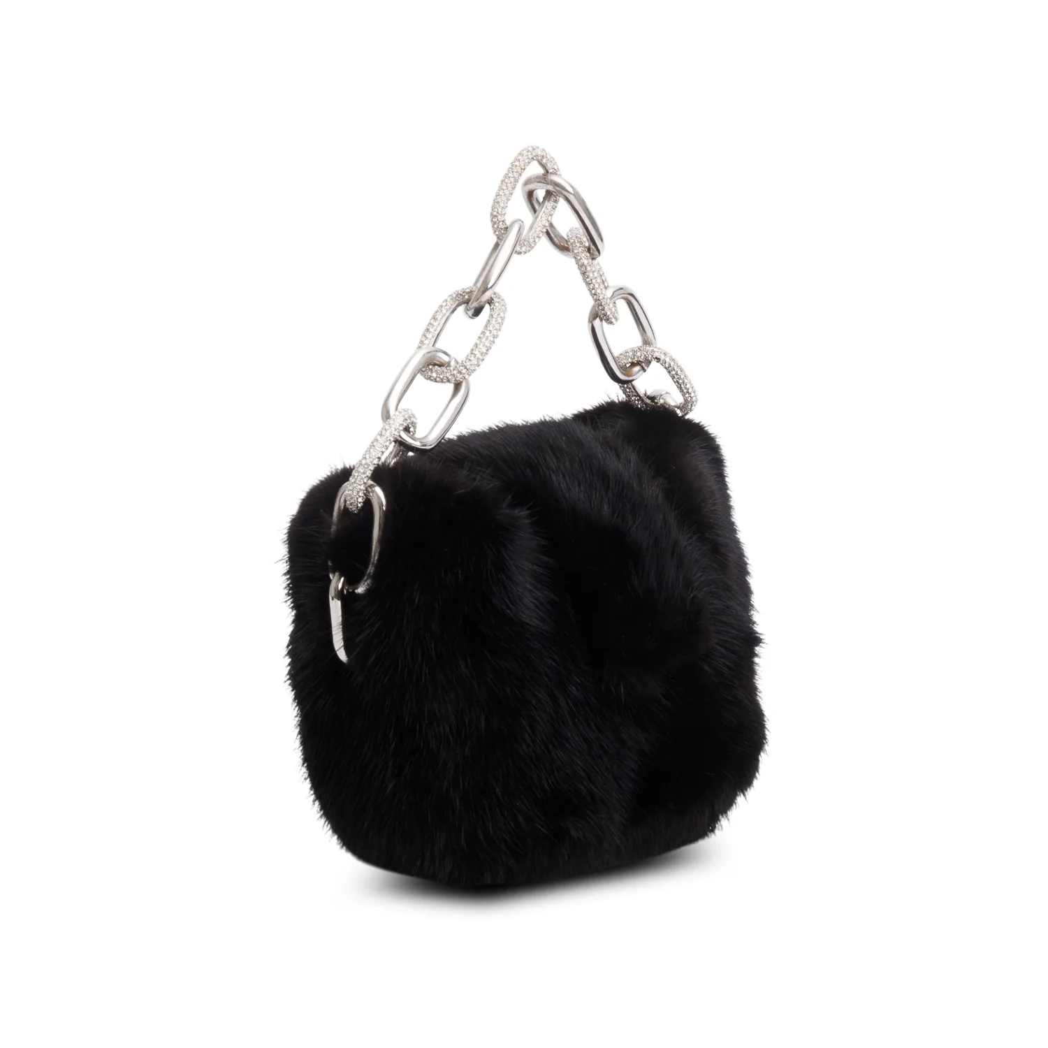 Alexander Wang Black Fur Micro Mini Ceo Bag - Image 4