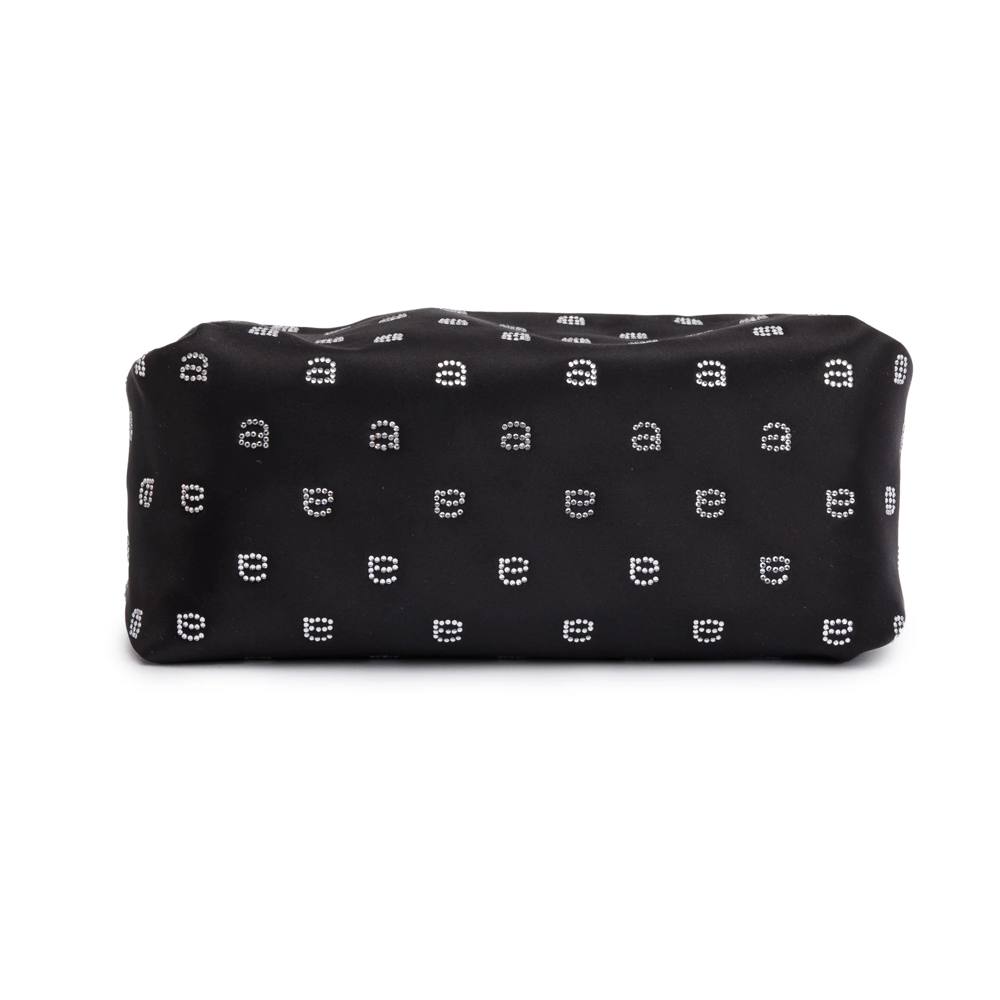 Alexander Wang Black Satin Crystal Scrunchie Mini Bag w/ Box - Image 5