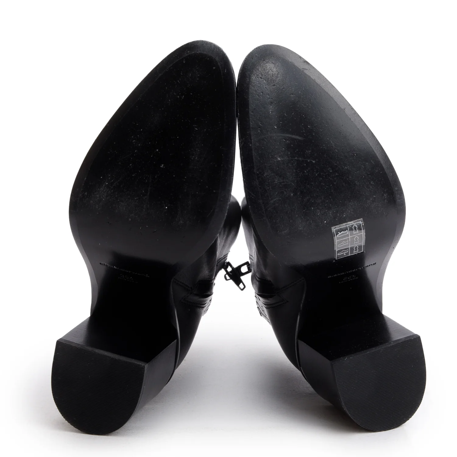 Alexander Wang Black Shiny Calfskin Anna Calf Booties, Size 36.5 w/ Box - Image 6