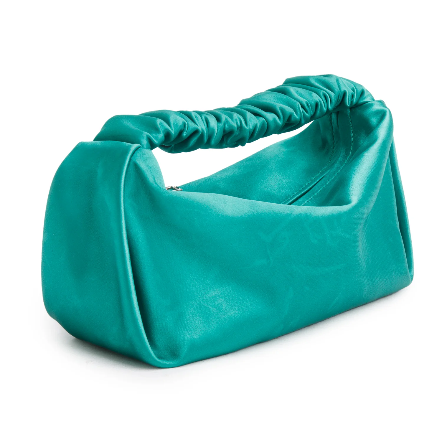 Alexander Wang Green Satin Mini Scrunchie Bag - Image 2