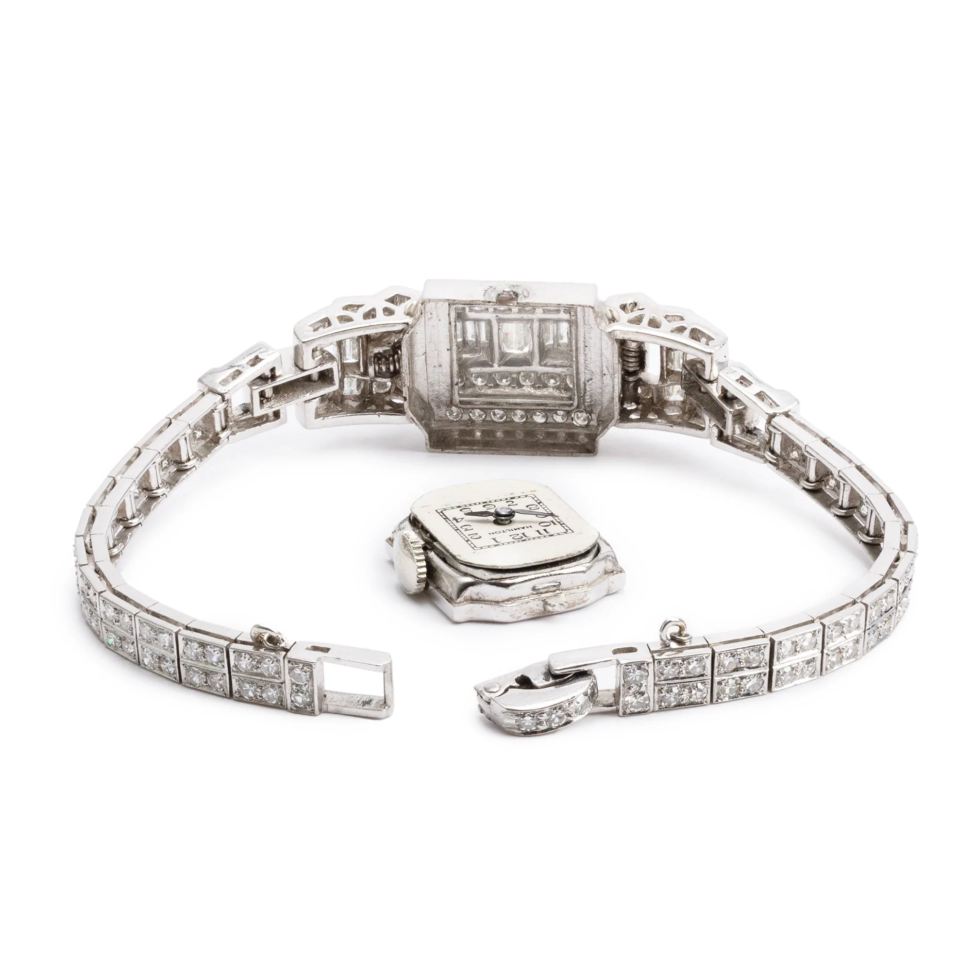Antique Platinum & Diamond Watch - Image 4