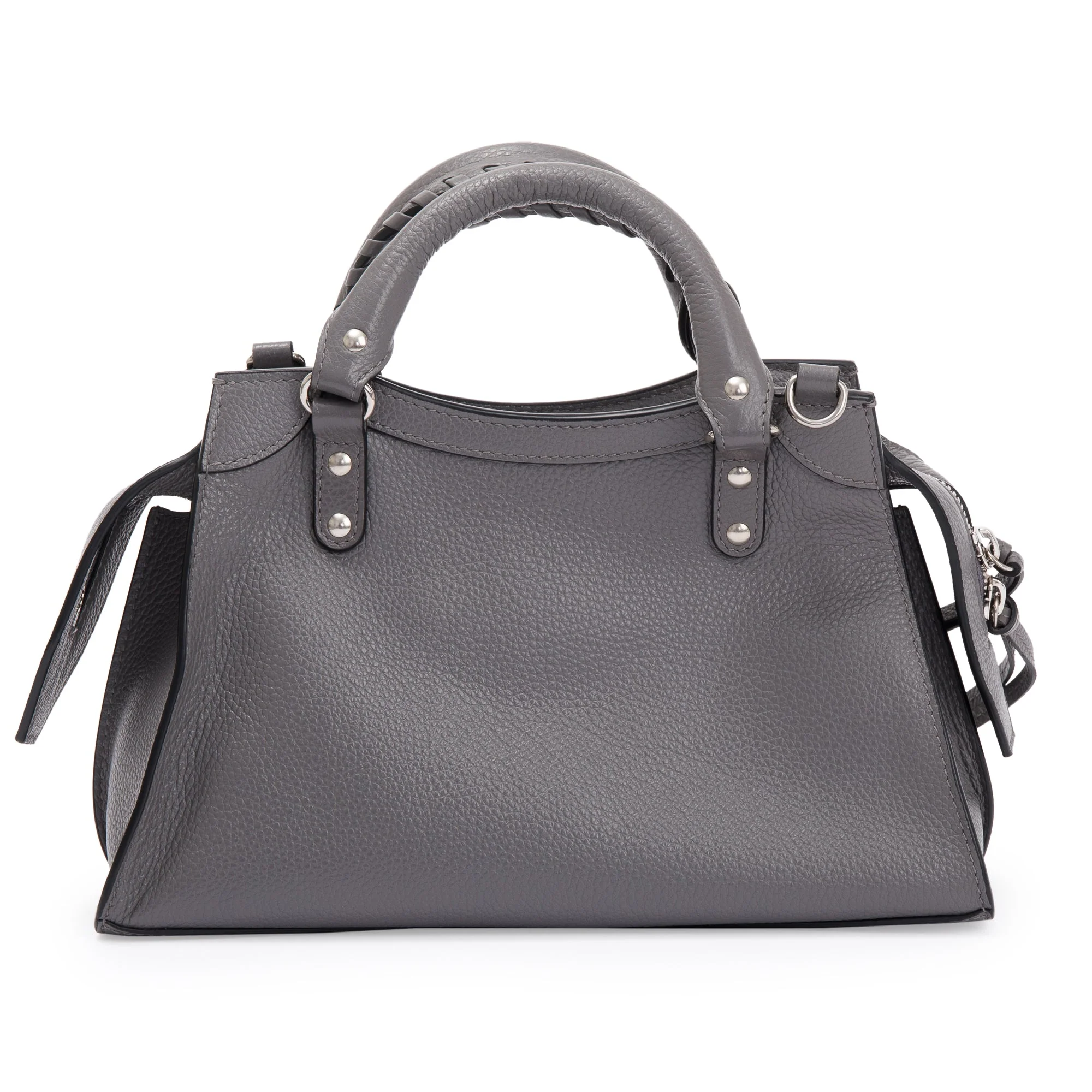 Balenciaga 2022 Grey Calfskin Leather Neo Classic XS City Bag w/ Strap & Receipt - Image 5
