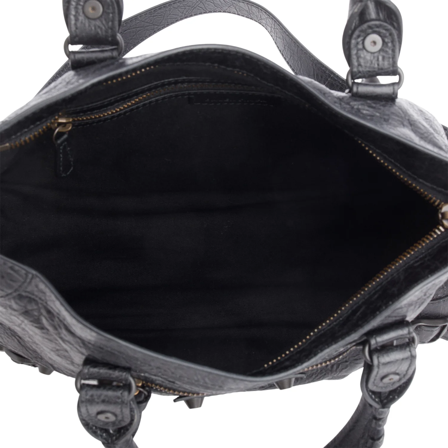 Balenciaga 2024 Black Arena Leather Small Le City Bag w/ Strap & Receipt - Image 8