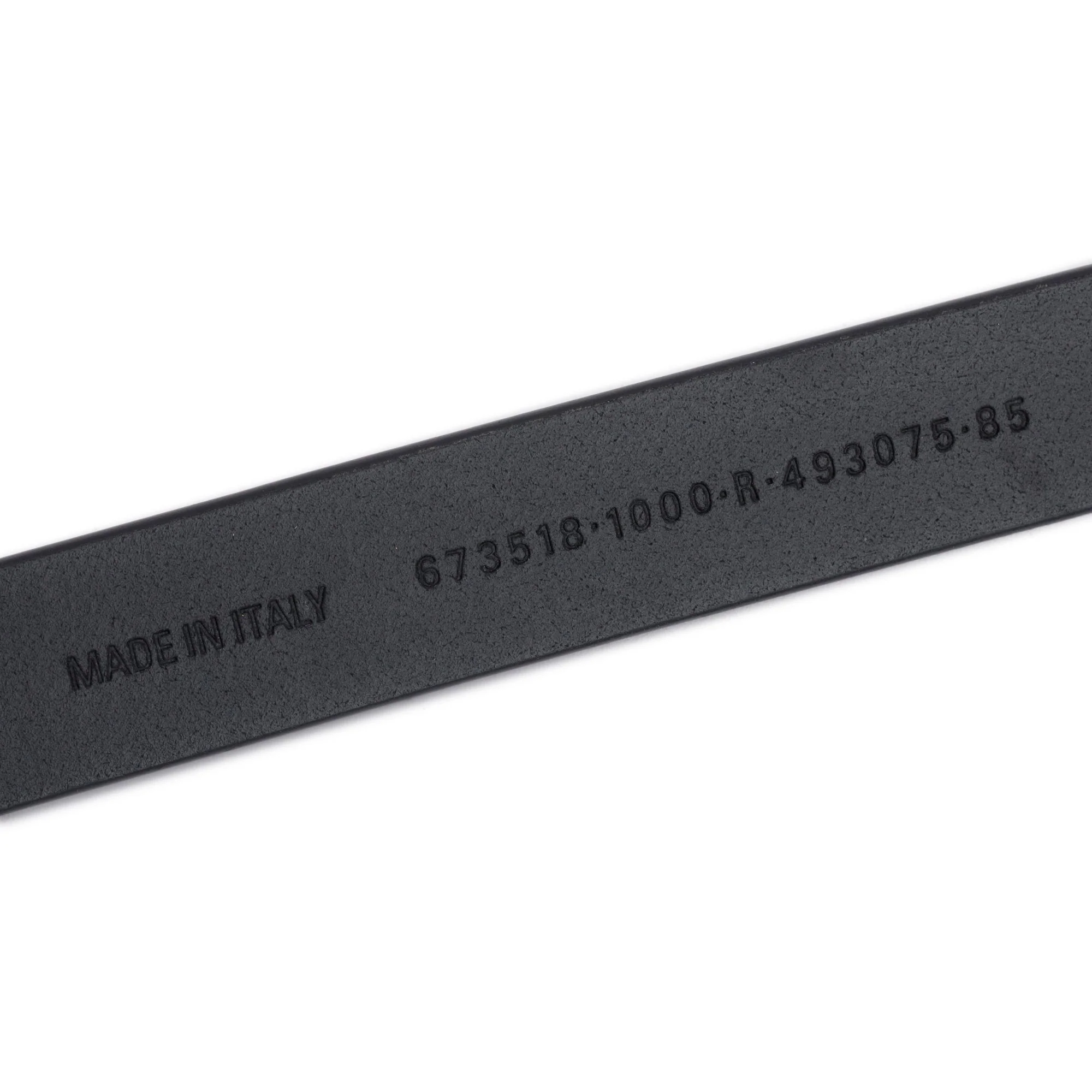 Balenciaga BB Hourglass Thin Black Leather Belt 85 w/ Box - Image 3