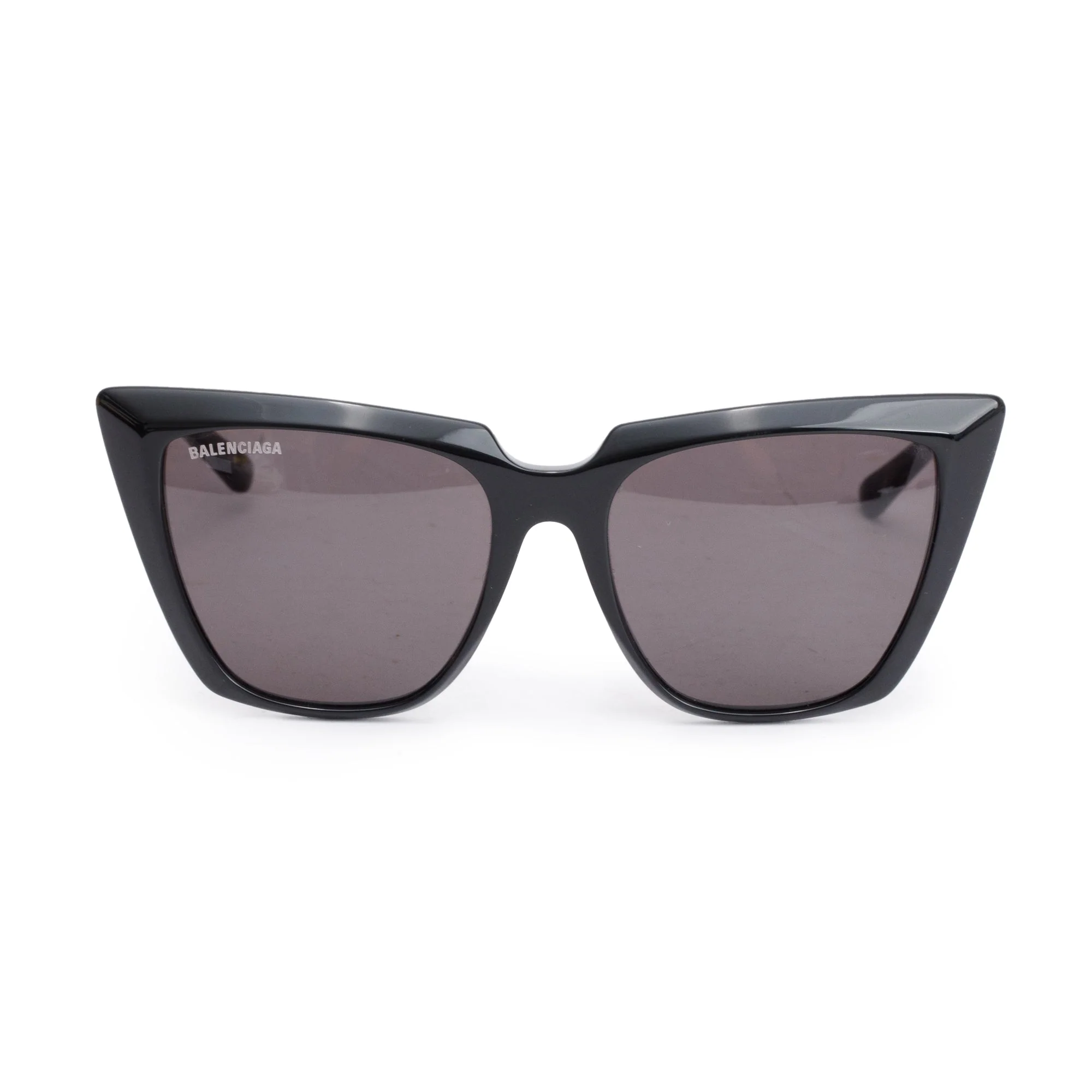Balenciaga BB0046S Black Acetate Cat-Eye Sunglasses w/ Case