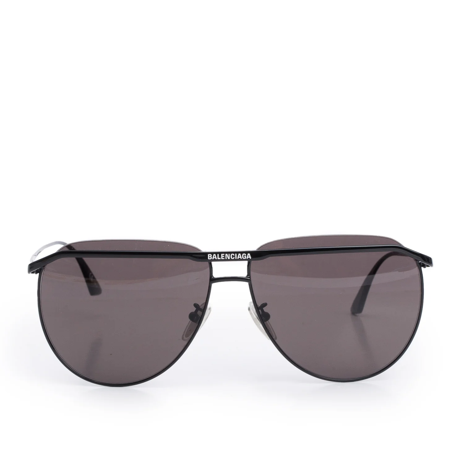 Balenciaga BB0140S Logo Aviator Tinted Sunglasses w/ Case