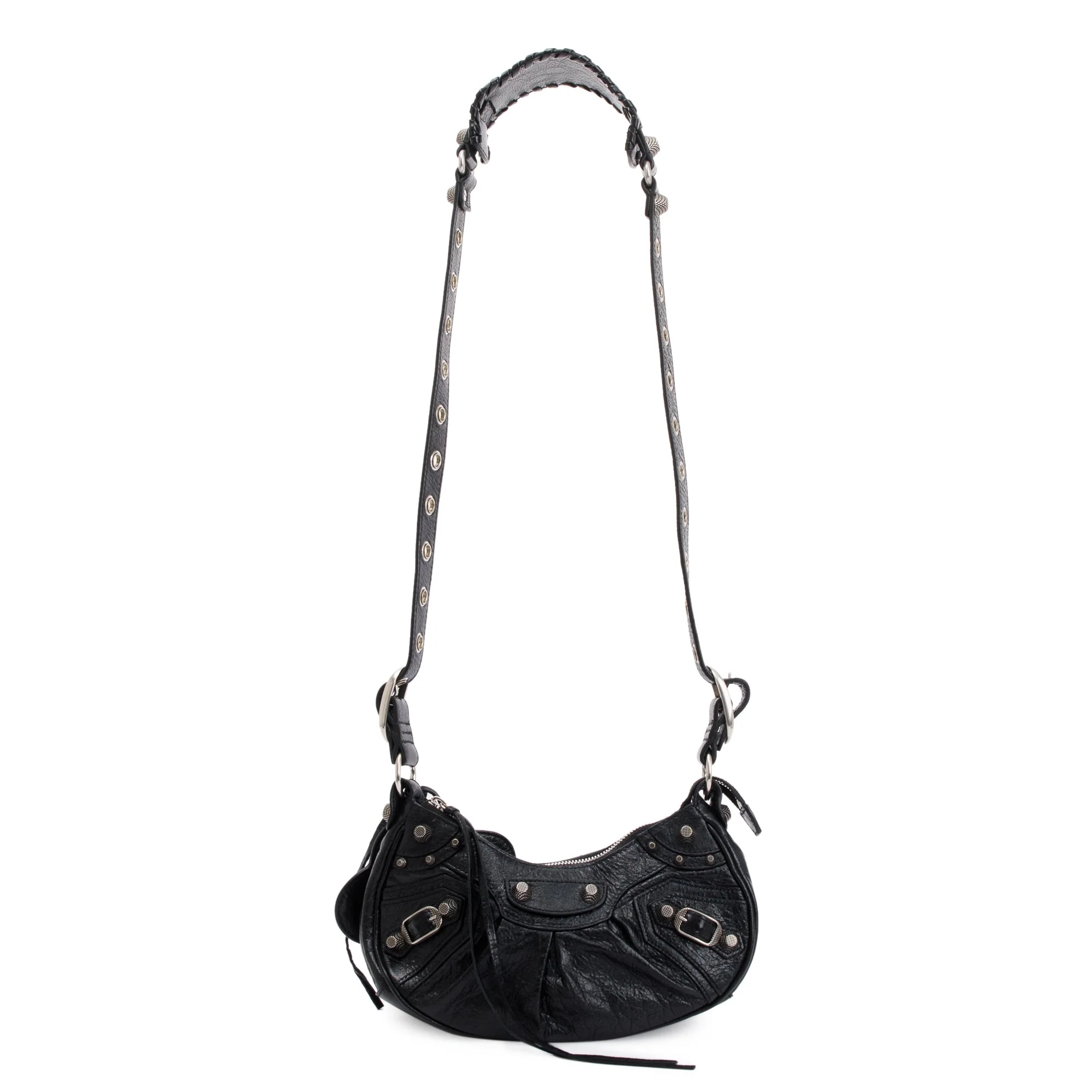 Balenciaga Black Arena Calfskin Leather Le Cagole XS Shoulder Bag - Image 3