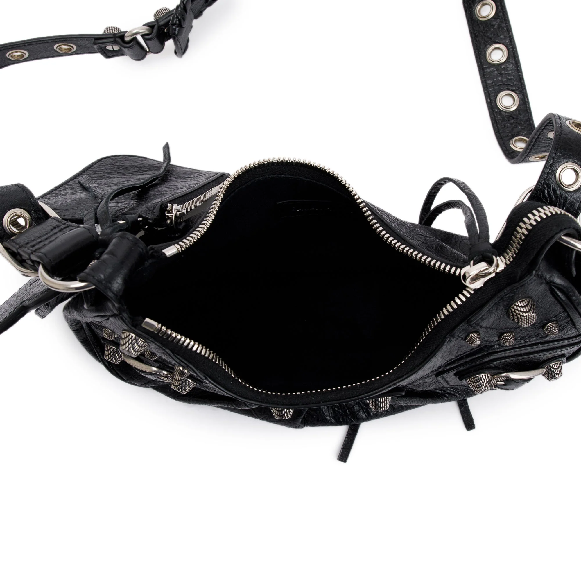 Balenciaga Black Arena Calfskin Leather Le Cagole XS Shoulder Bag - Image 7