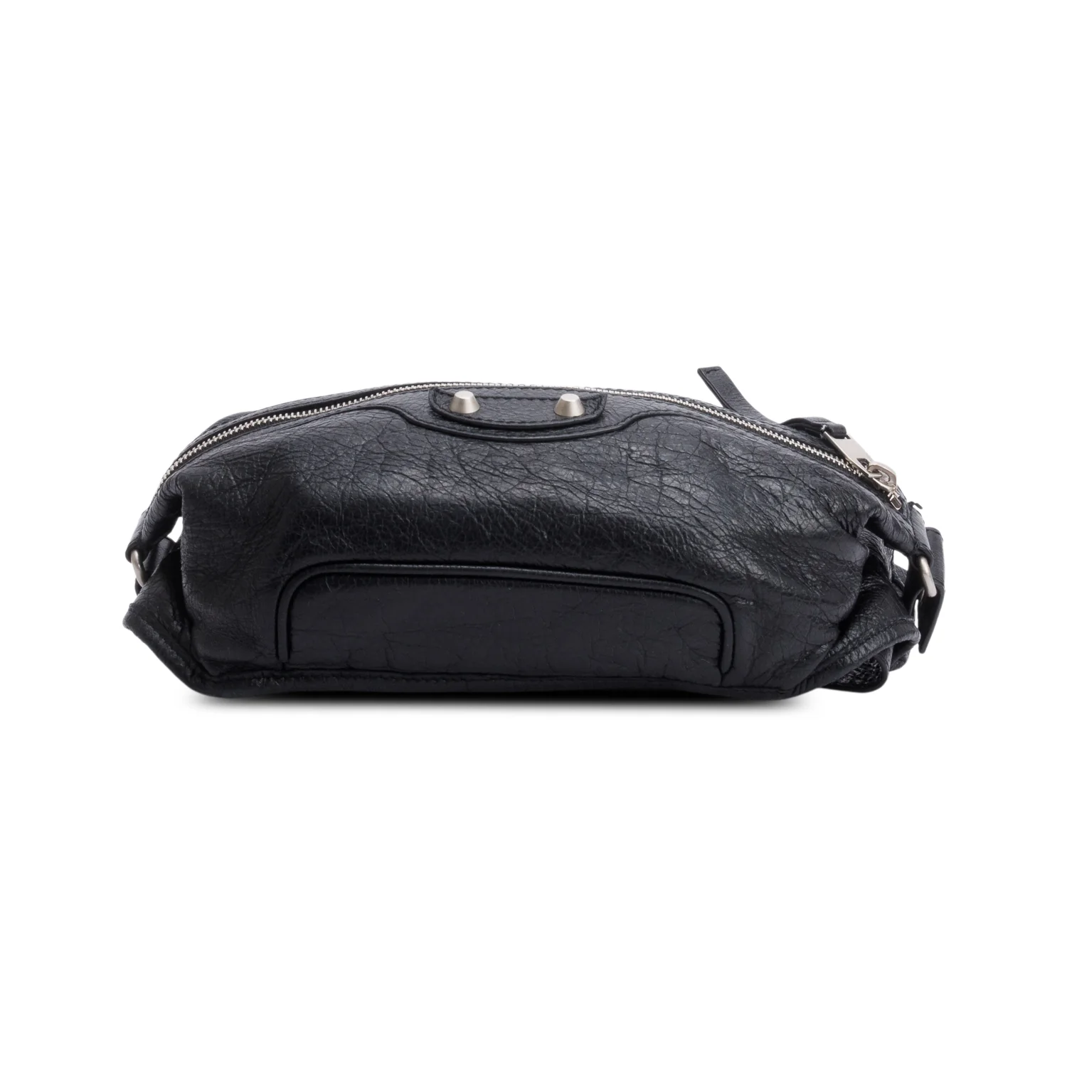 Balenciaga Black Arena Leather Classic Motocross Neo Lift Hip Bag - Image 5