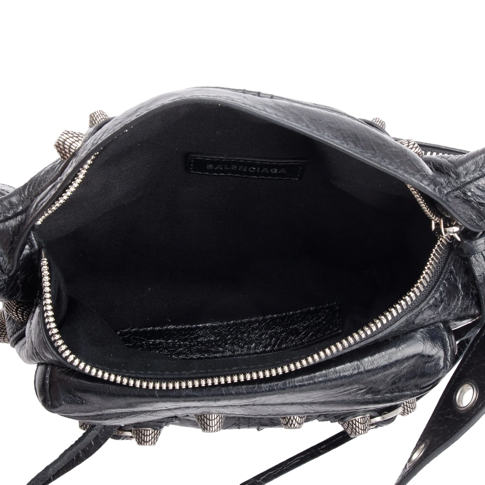 Balenciaga Black Arena Leather Le Cagole Small Belt Bag - Image 7
