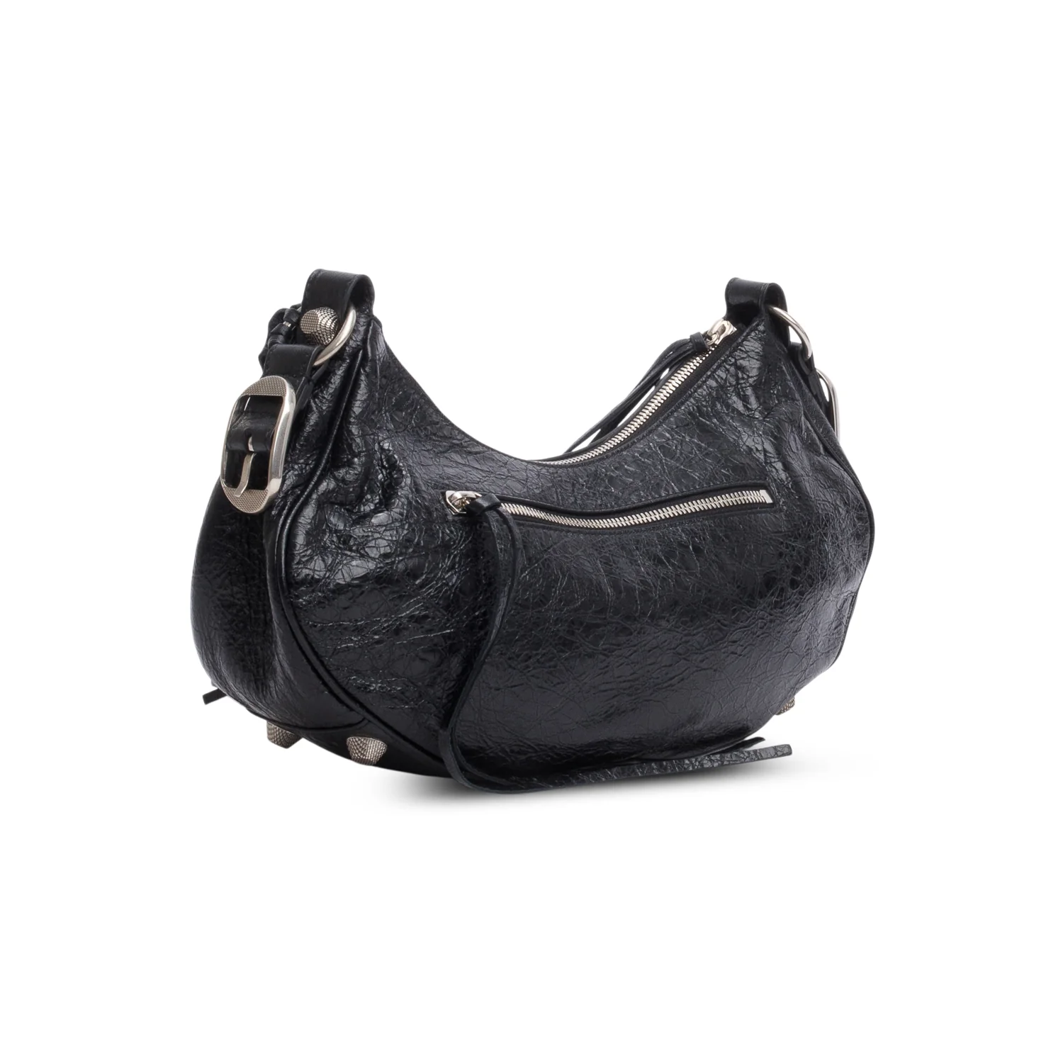 Balenciaga Black Arena Leather Le Cagole Small Shoulder Bag w/ Box - Image 7