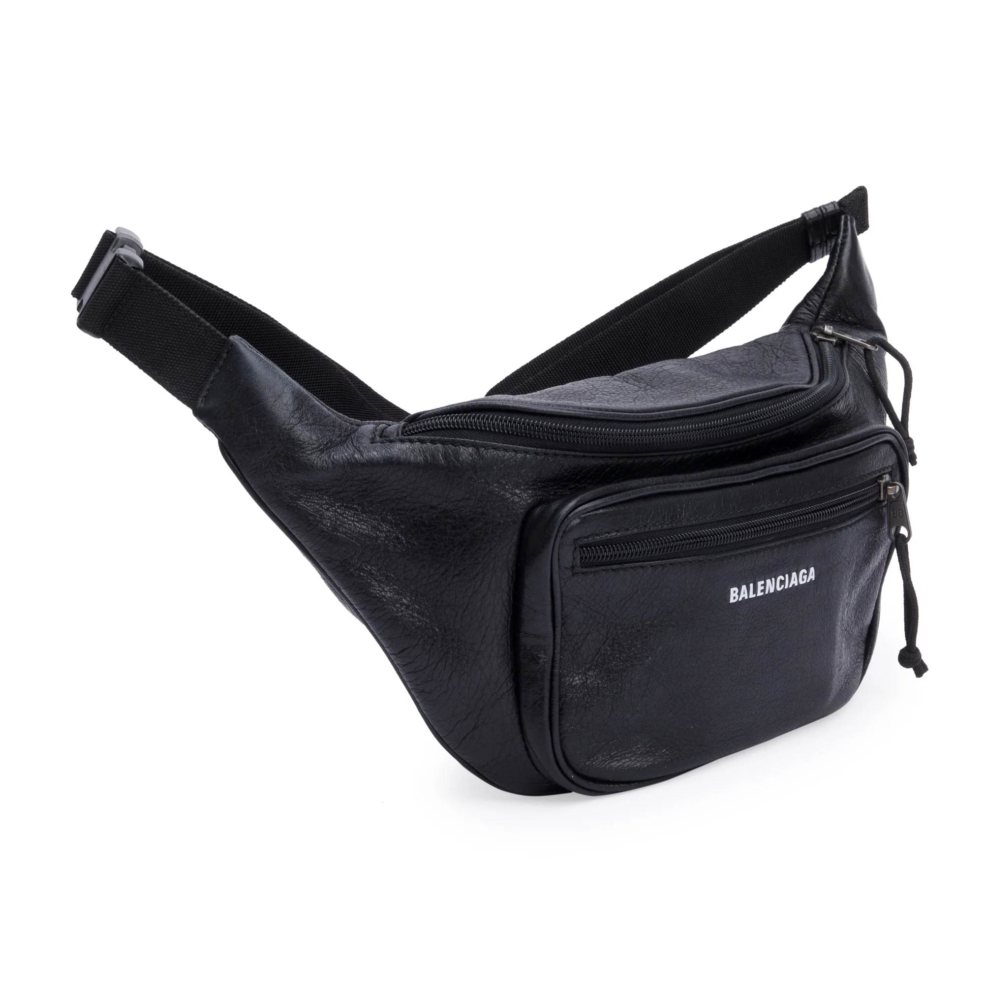 Balenciaga Black Calfskin Leather Explorer Belt Bag - Image 2
