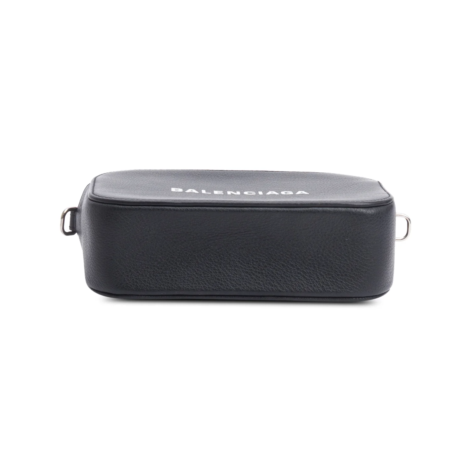 Balenciaga Black Calfskin Leather Logo Mini Cash Crossbody w/ Strap - Image 7