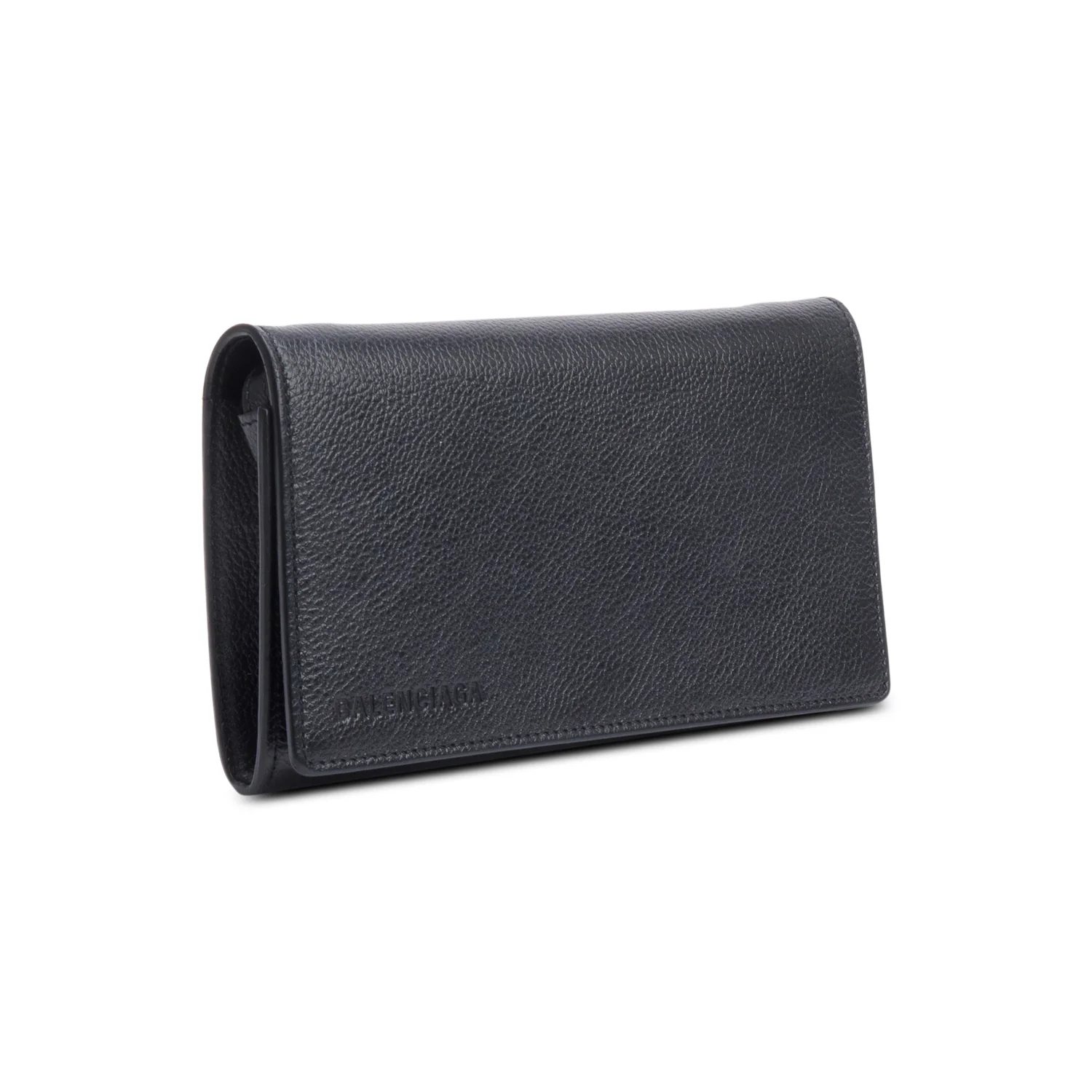 Balenciaga Black Calfskin Leather Small Logo Flap Crossbody - Image 4