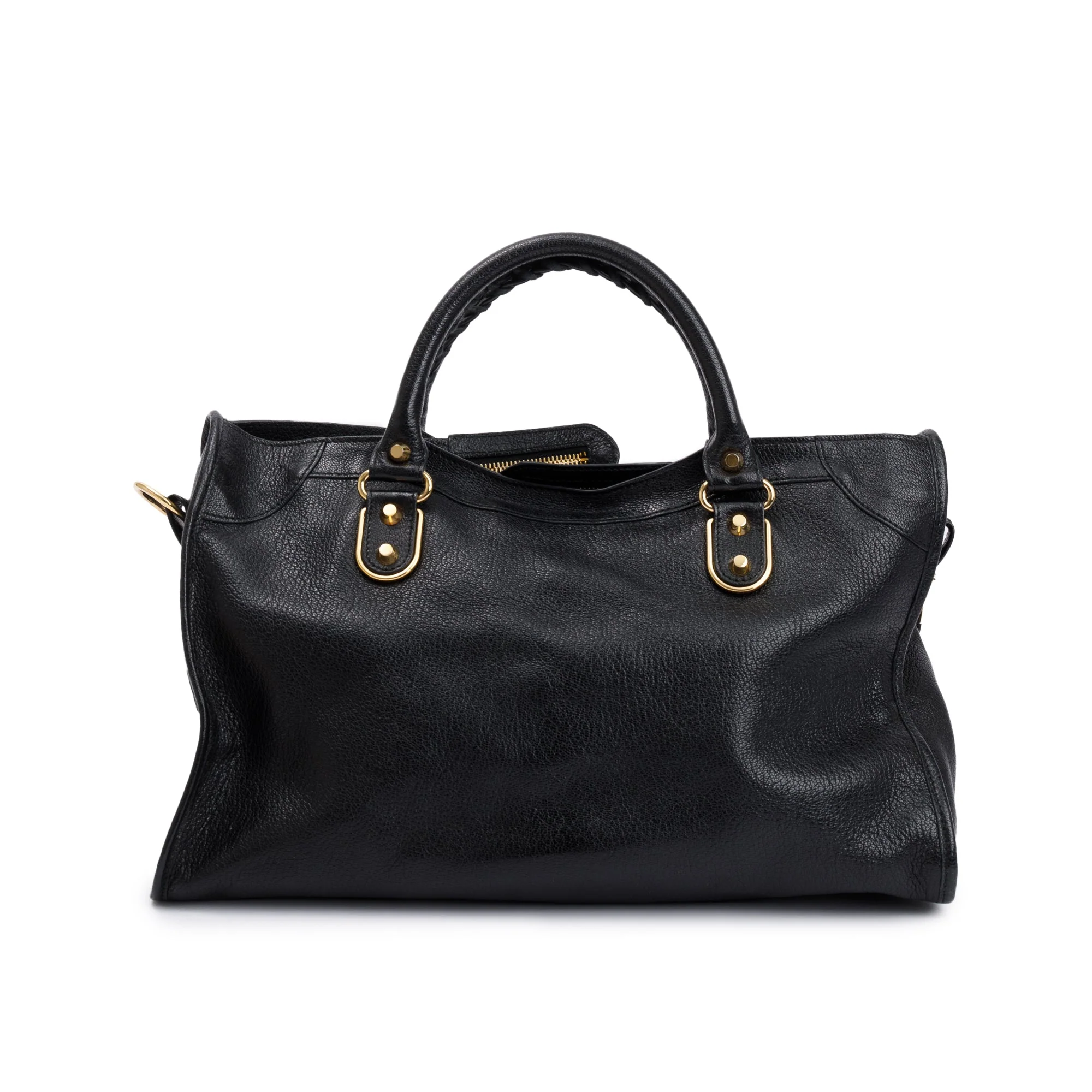 Balenciaga Black Chevre Leather Metallic Edge City Bag - Image 5