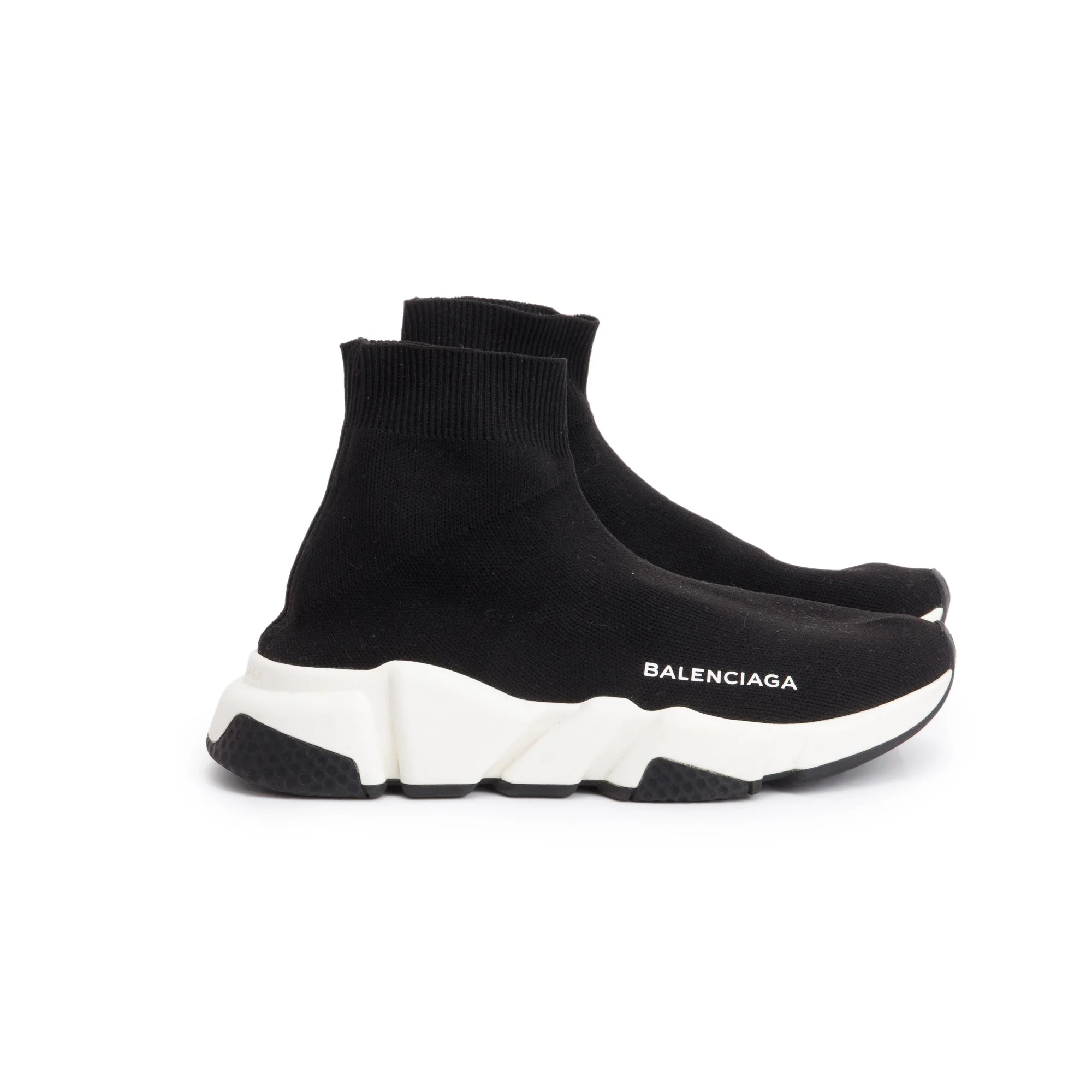 Balenciaga Black Knit Speed LT Trainer Sock Sneaker, Size 35 - Image 3