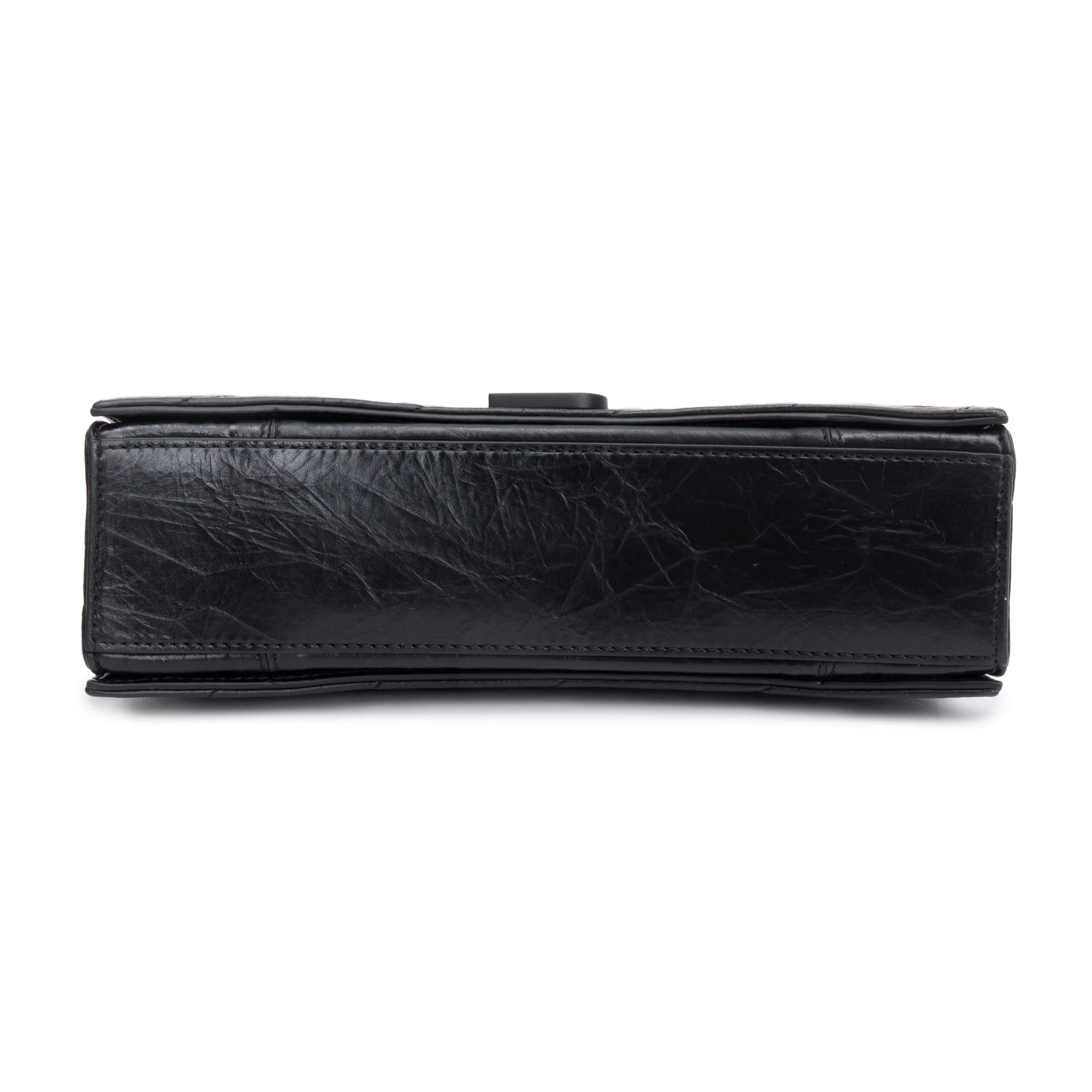 Balenciaga Black Leather Small Crush Chain Shoulder Bag - Image 7
