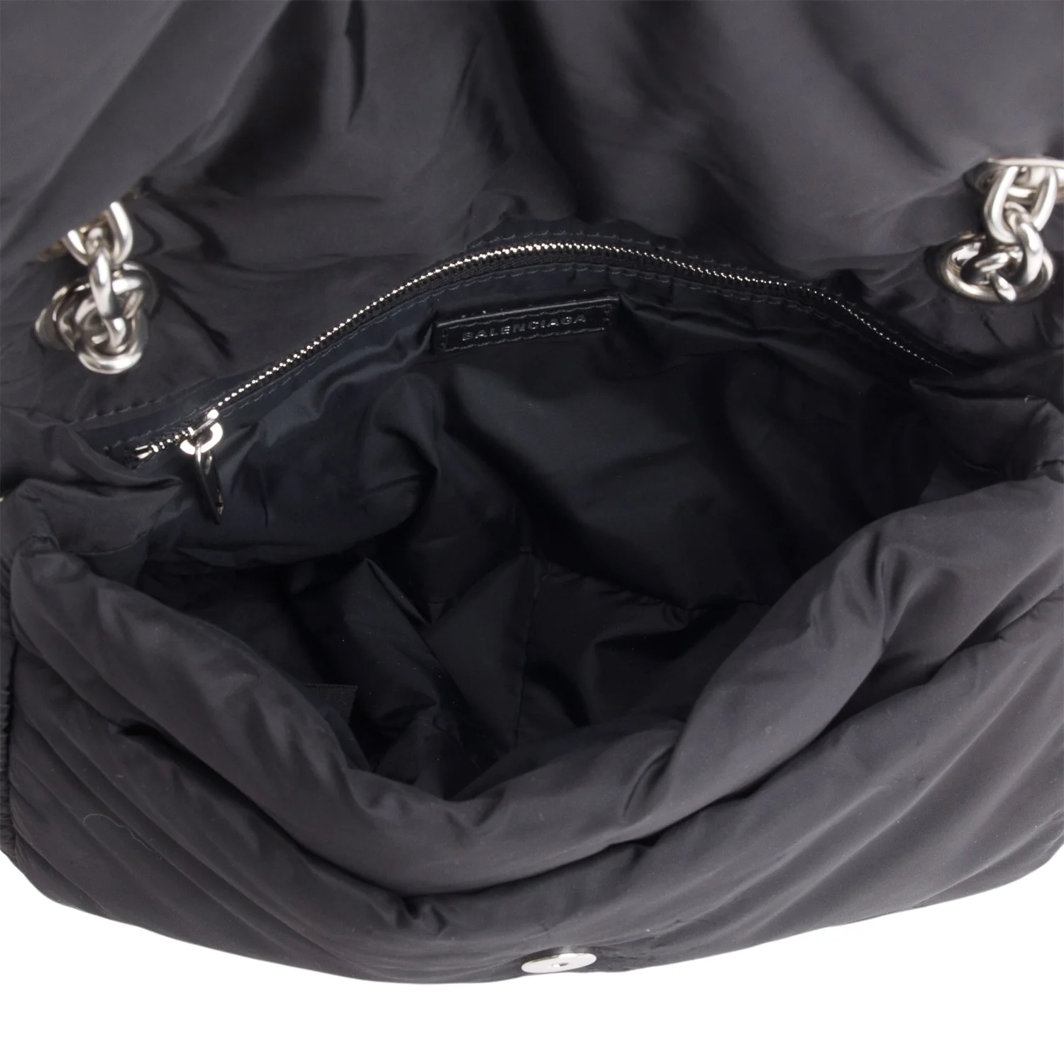 Balenciaga Black Nylon Mini Monaco BB Shoulder Bag - Image 8